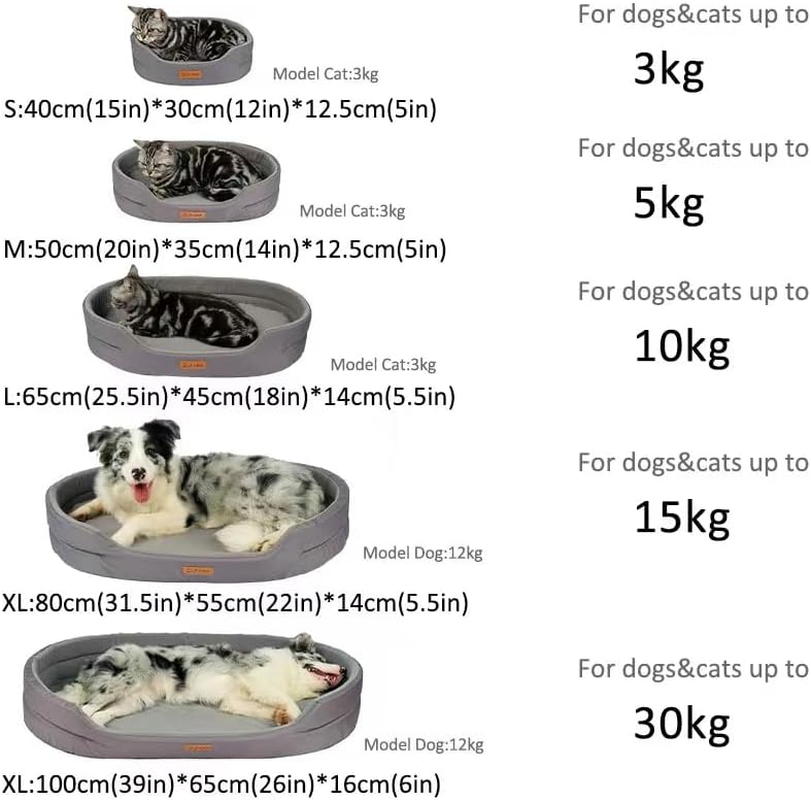 [Pro] Dog Beds Orthopedic Foam 100X65X16Cm Dog Bed Astraio Waterproof Dog Beds for Large Dogs Sofa Pet Bed Washable Removable Cover with Zipper and Bolster image number 3