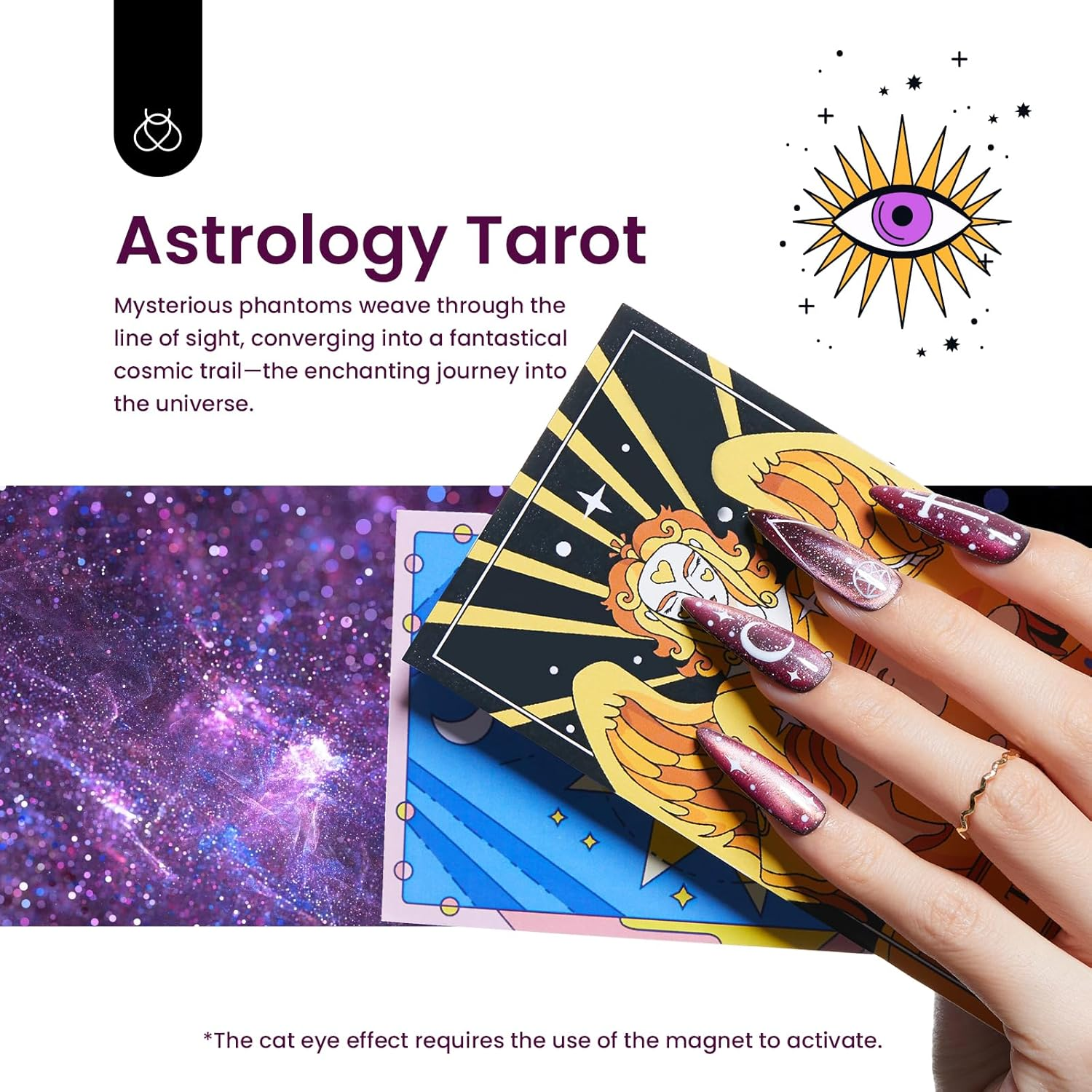 Beetles Gel Polish Cat Eye Gel Nail Polish Set, 6 Colors Spring Glitter Nude Shiny Champagne Burgundy Gold Magnetic Effect Sparkle Stunning Nail U V Gel Polish Art Design at Home image number 4