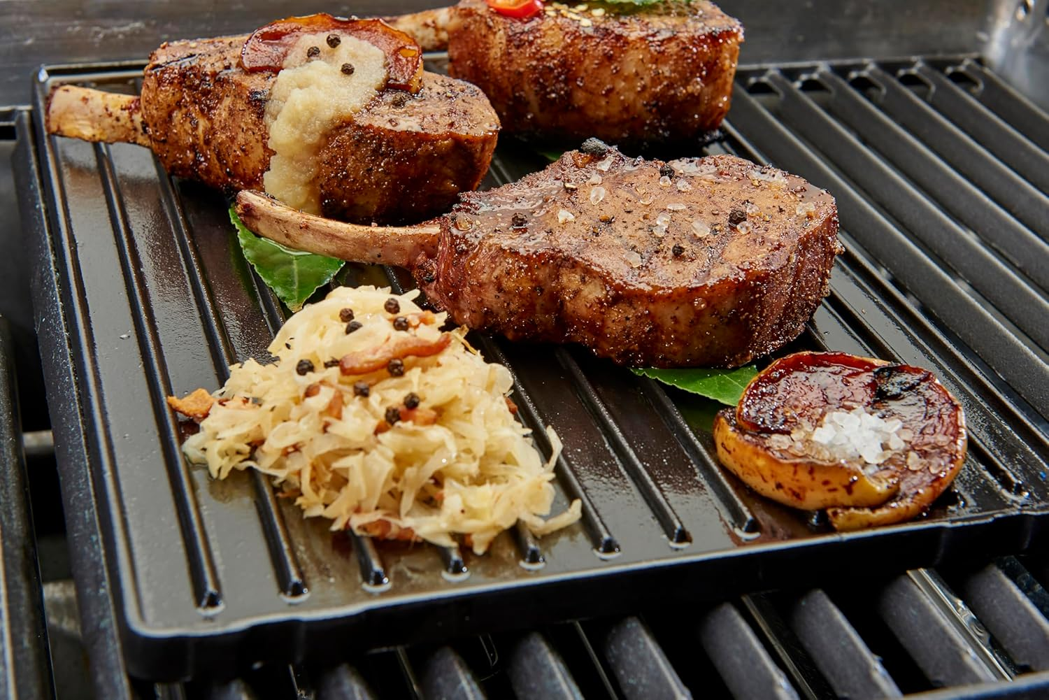 Grillpro 91212 Universal Porcelain Coated Cast Iron Griddle, Black image number 3