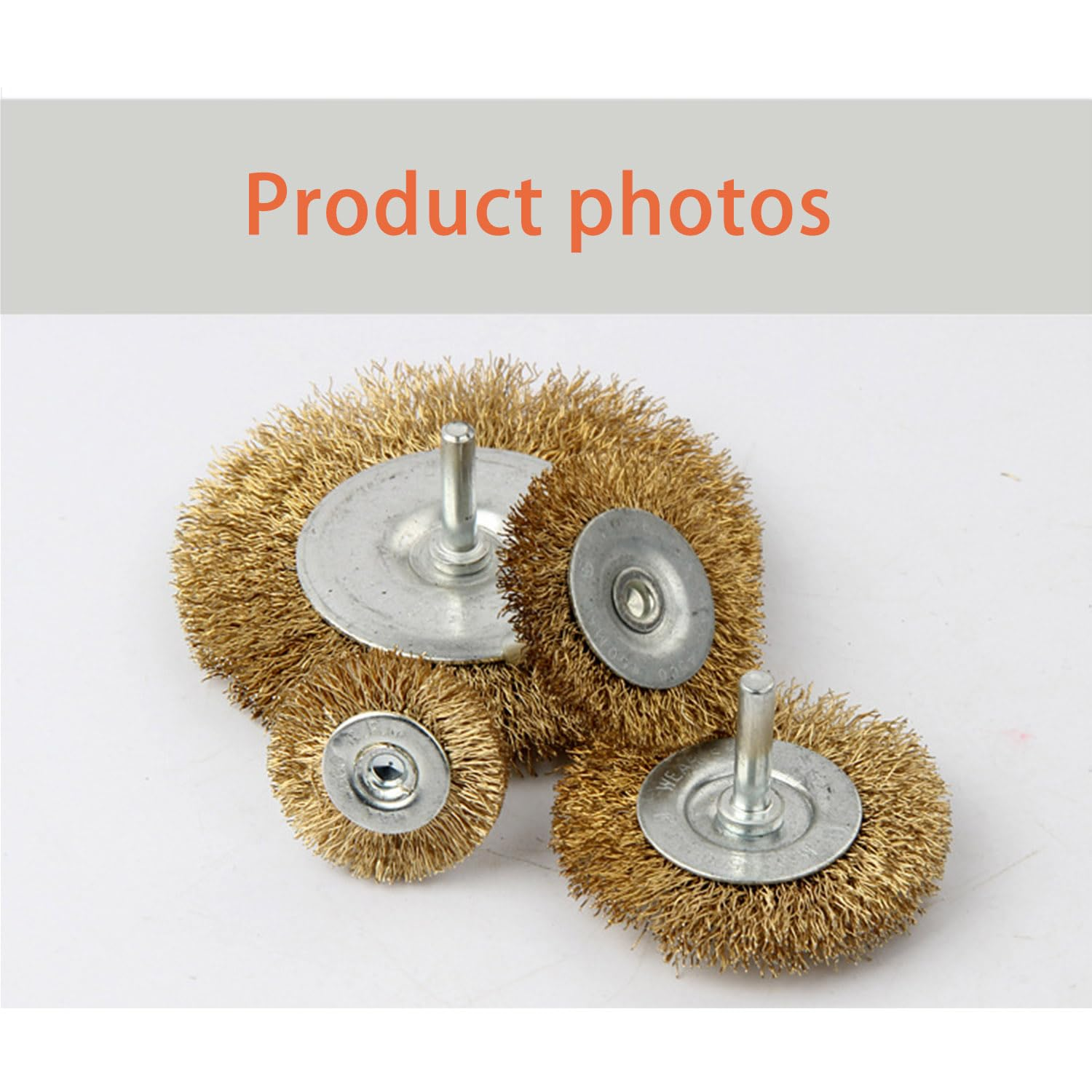 Roczential 9 Pack Brass Wire Brush for Drill, Wire Wheel Brush Cup Set, Wire Wheel for Drill , 1/4 Inch Arbor Carbon Steel Bristles for Cleaning Rust, Paint, Abrasive image number 4