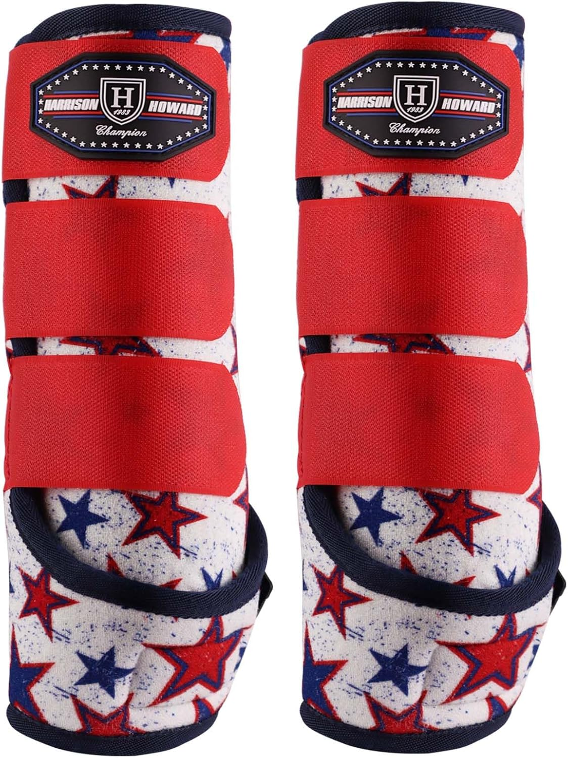 Harrison Howard Horse Sport Medicine Front Shock-Absorbing Boots All-Round Lower Limb Protection & Support Sport Boots Perfect for Endurance Training and Performance Pack of 2