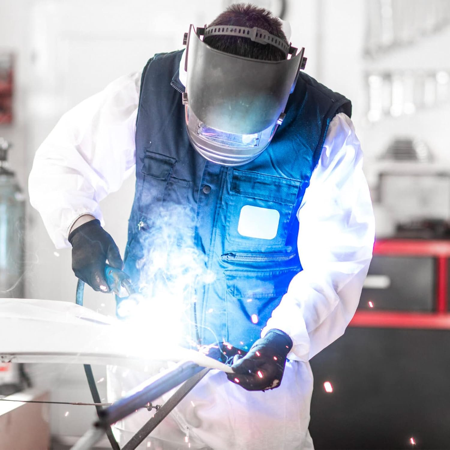 OSALADI 100Pcs Welder Kit Spot Dent Welder Kit Dent Puller Spot Welder Repair Tool Dent Puller Rings for Equipment Dent Puller Welder Cars round Gasket image number 3