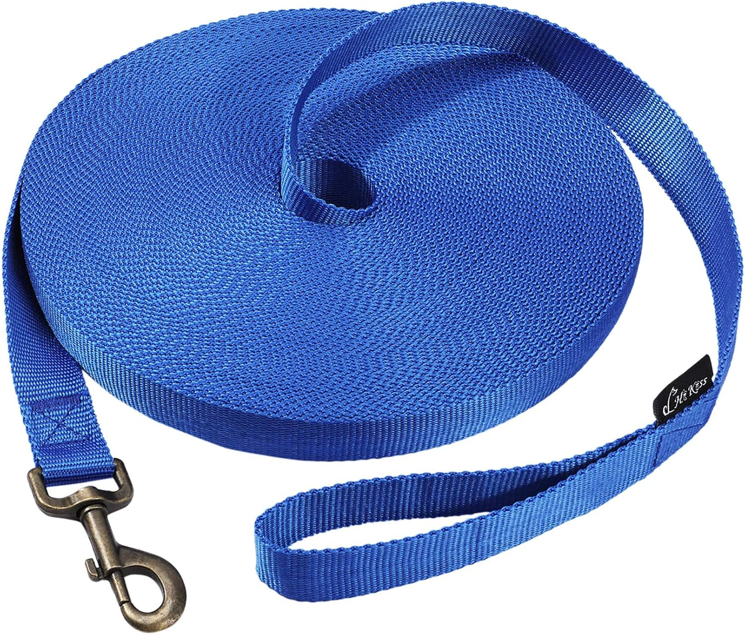 HIKISS Long Dog Leash Obedience Recall Training Agility Lead with Thickening Material for Large Dog - 15Ft 20Ft 30Ft 50Ft 100Ft Training Leash(Blue 20Ft) image number 3