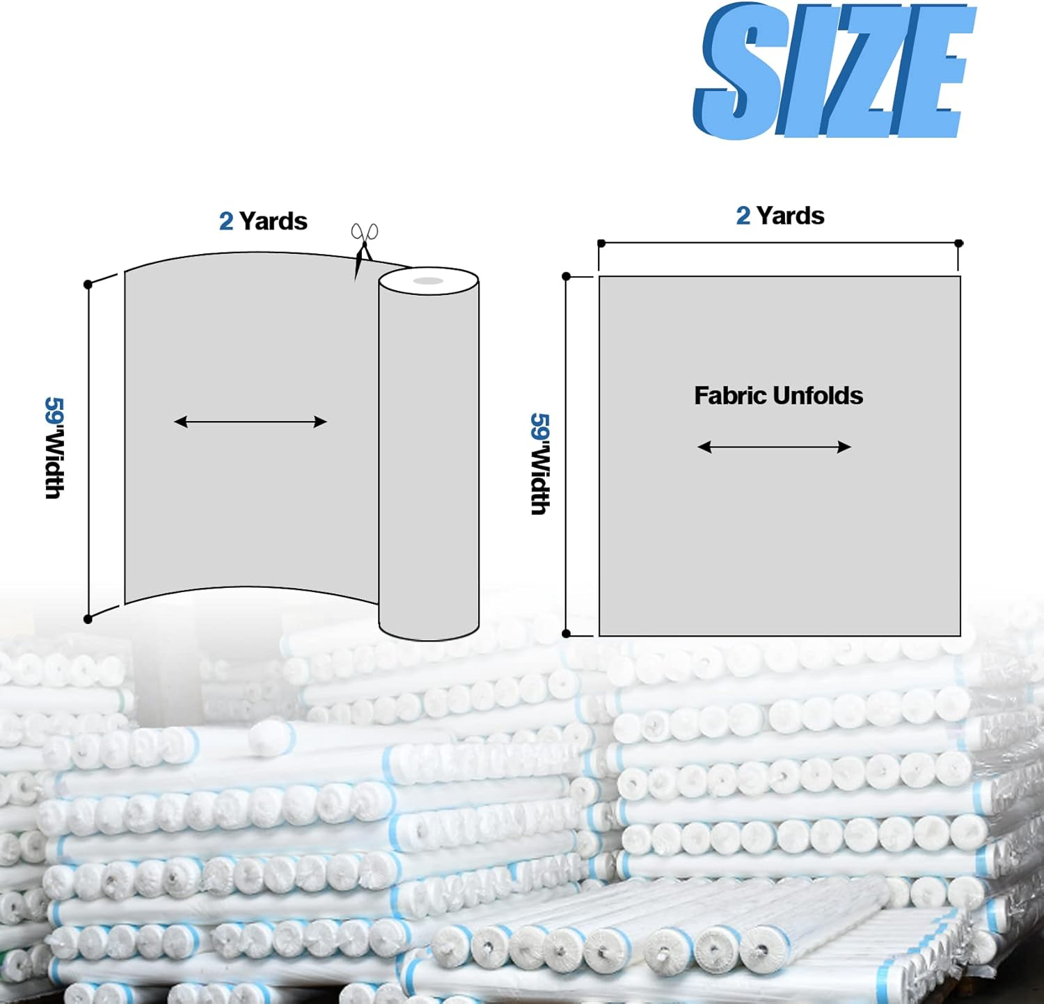 2 Yard White Cotton Fabric,Natural Cotton Poplin Fabric by the Yard,White Fabric,59 Inches Wide 100% Cotton Fabric,Soft Embroidery Muslin Quilting Fabric Material for Sewing Material Apparel Cloth