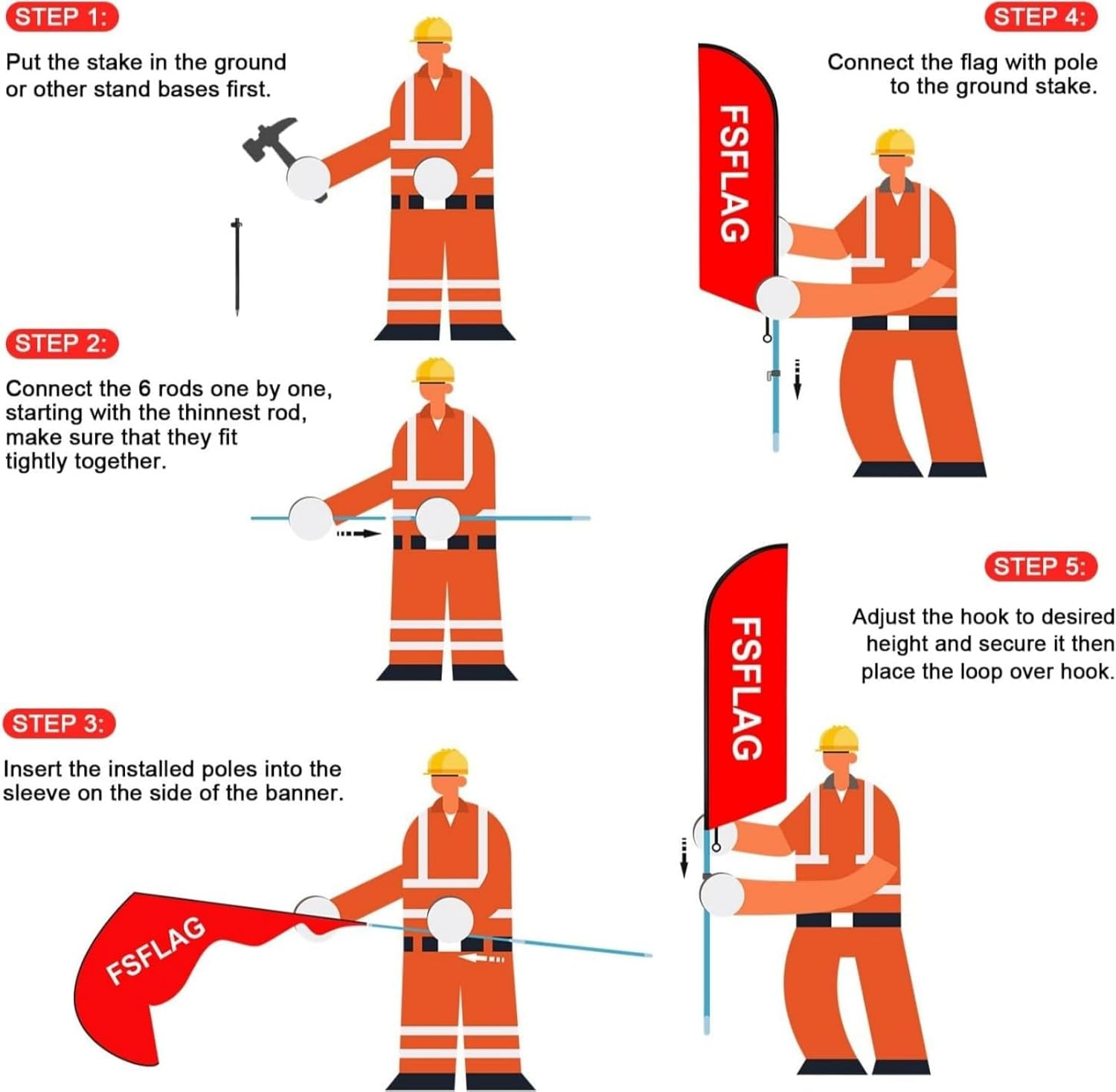 Ssumght Open Feather Flag, 248Cm Open Flag for Business with Aluminum Pole and Ground Stake, Commercial Open Sign for outside Business Swooper Flag Advertisng Feather Banner (Red) image number 1