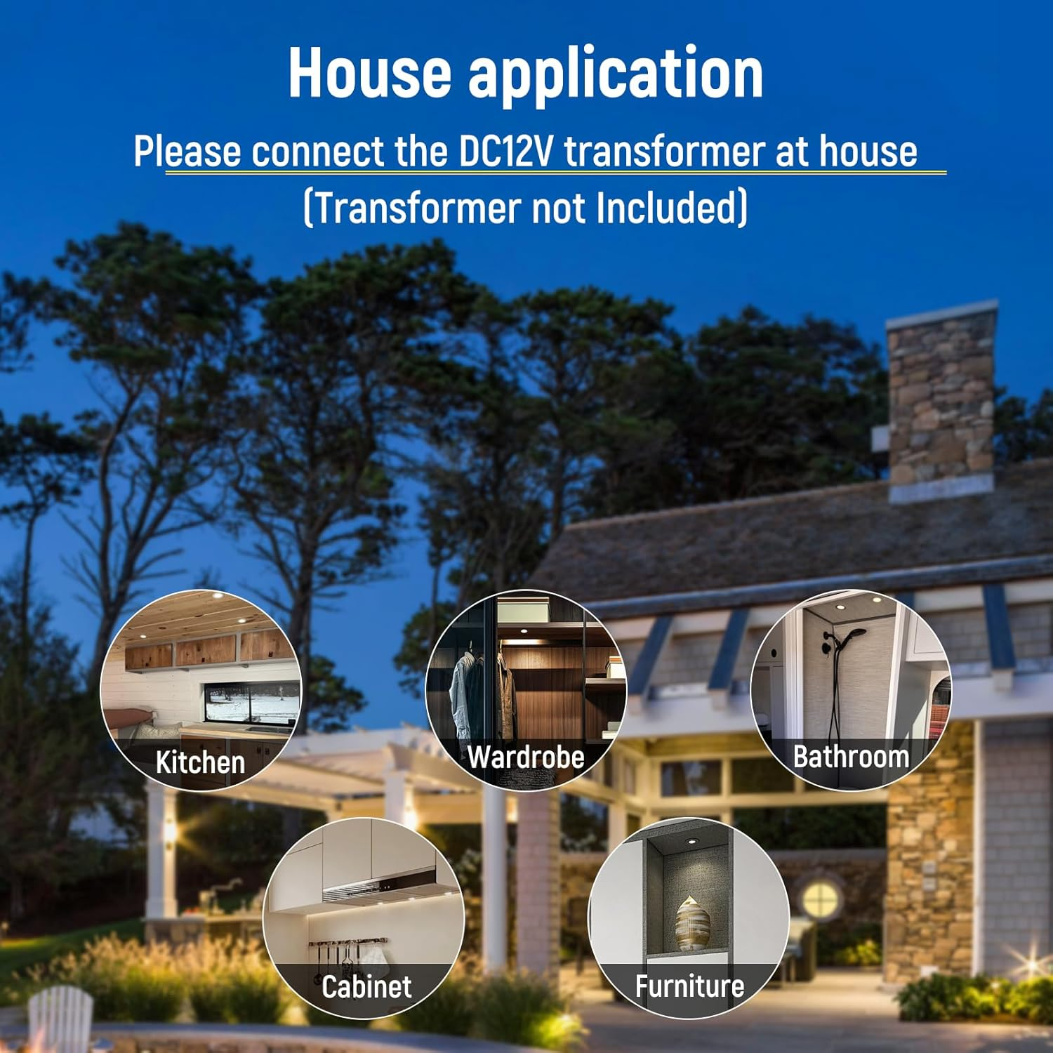 Obeaming 4 X 12V LED Downlights RV Campervan Recessed Ceiling Lights 2.5W Dimmable Spot Lights 215LM for Motorhome Boat Van Caravan Kitchen Cabinet (Black, 3000K) image number 1