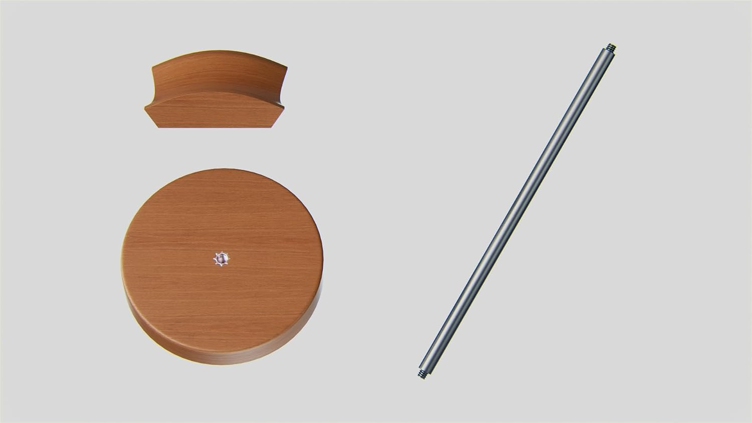 Wigmoa SS-M Wooden Headphone Stand &ndash; Solid Wood & Aluminum Headset Holder, Desktop Earphone Hanger with Sturdy Base, Stylish Gaming & Office Headphone Mount for All Headsets. (Walnut/Black) image number 1