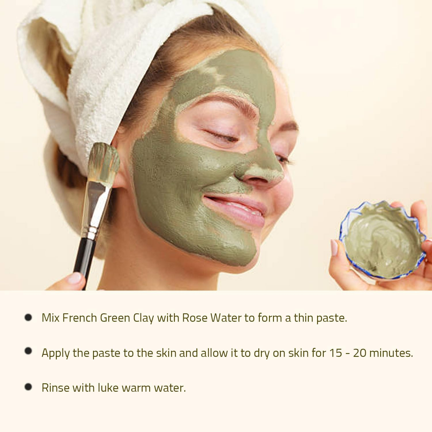 Hebhac Herbs French Green Clay Powder Face Mask Oily Skin, 114G Pack of 1 image number 2