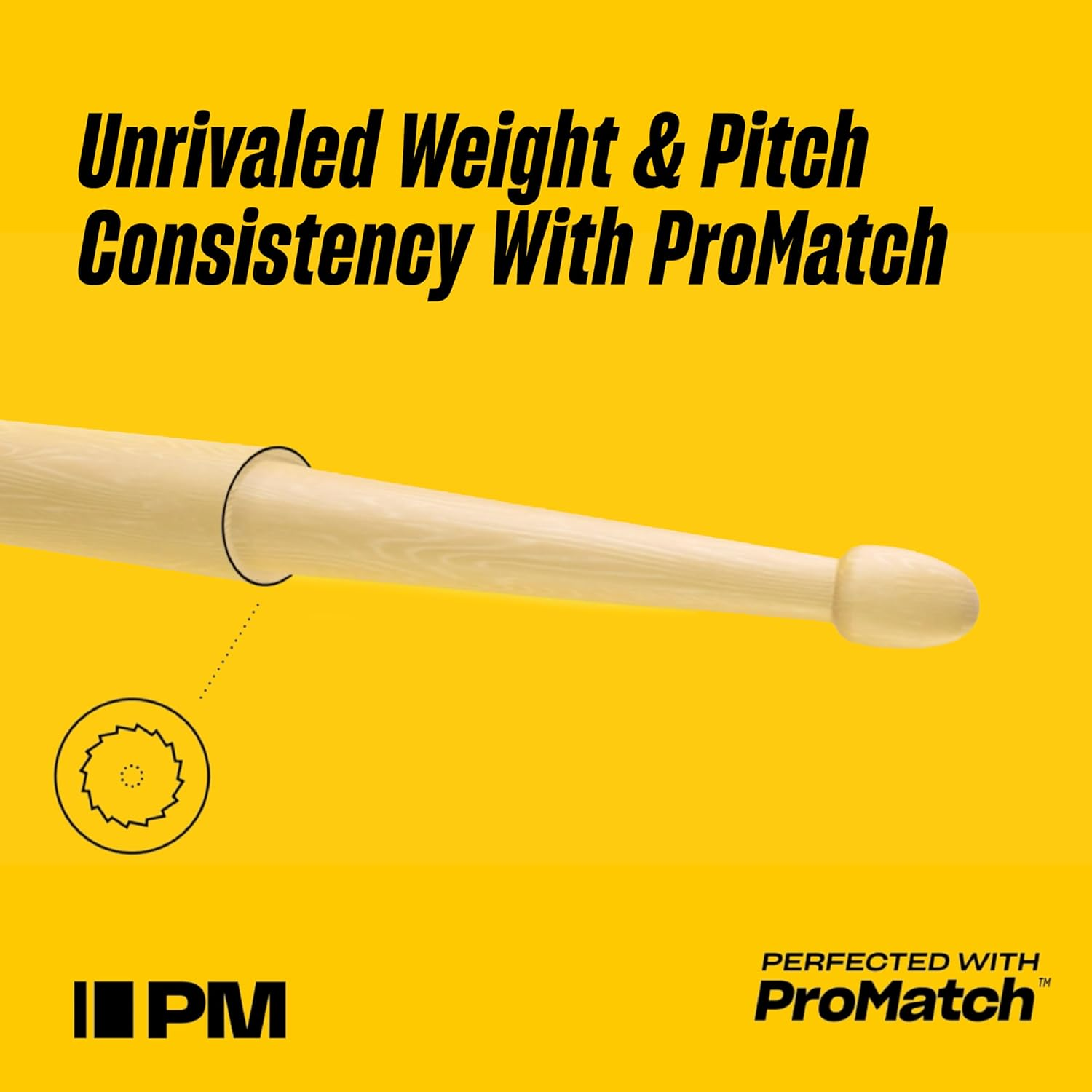 Promark Classic Forward 5A Hickory Drumsticks, Oval Wood Tip, 4-Pack image number 2