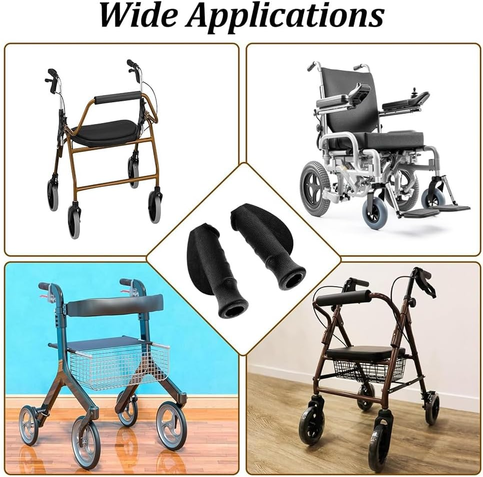 2 PCS Universal Rollator Hand Grip for Rollator and Wheelchair for Seniors, Mobility Impaired for 4-Wheel Rollator image number 5