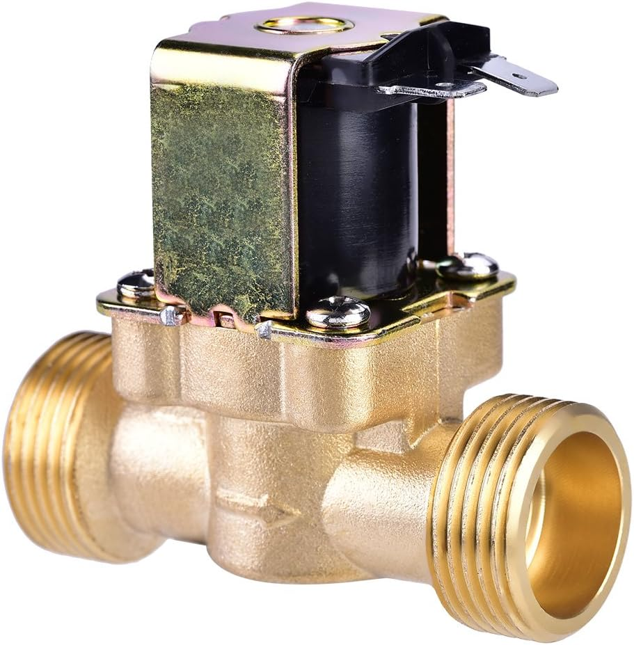3/4" DC Water Valve 24V Normally Closed Brass Electric Solenoid Magnetic Valve for Water Control
