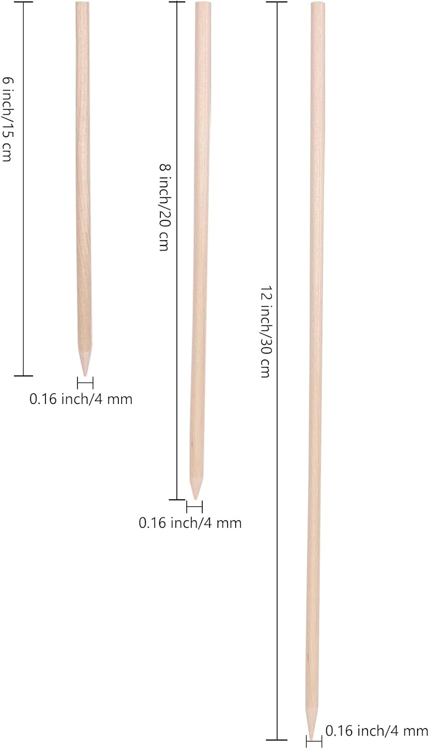 6" Natural Bamboo Skewers the Diameter Is 4Mm (100 PCS) image number 1