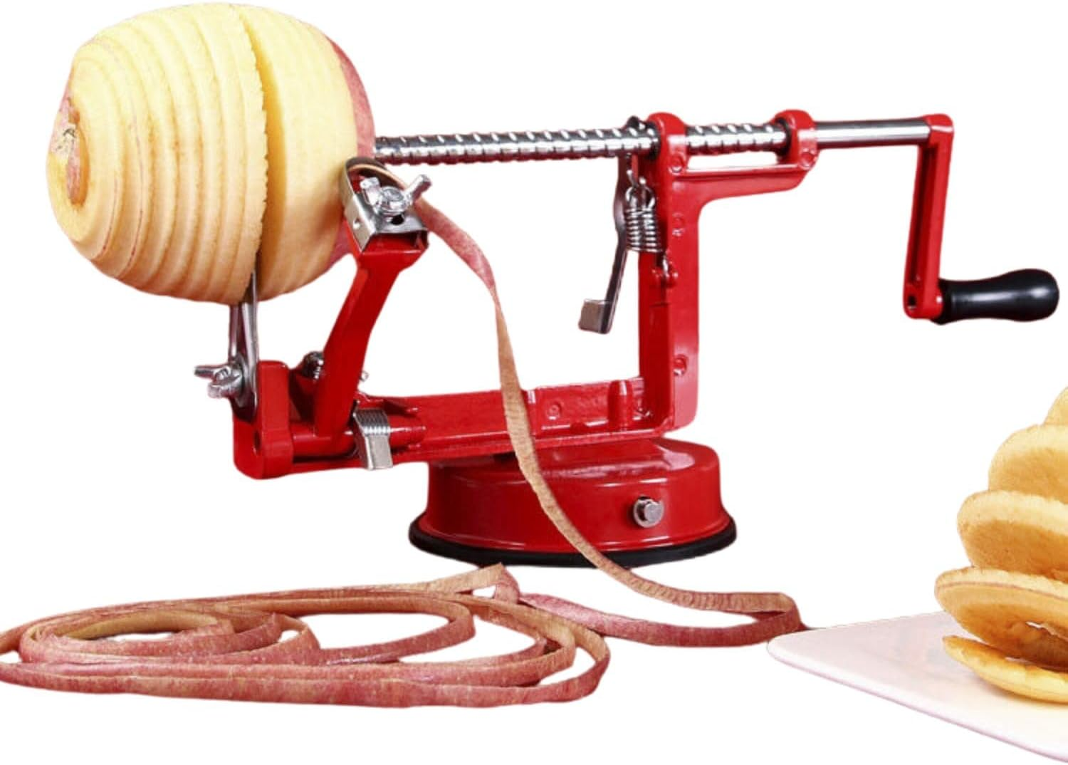 Leona Co 3 in 1 Apple Peeler Slicer Corer with Stainless Steel Blades and Powerful Suction Base for Apples Pears Potatoes image number 5