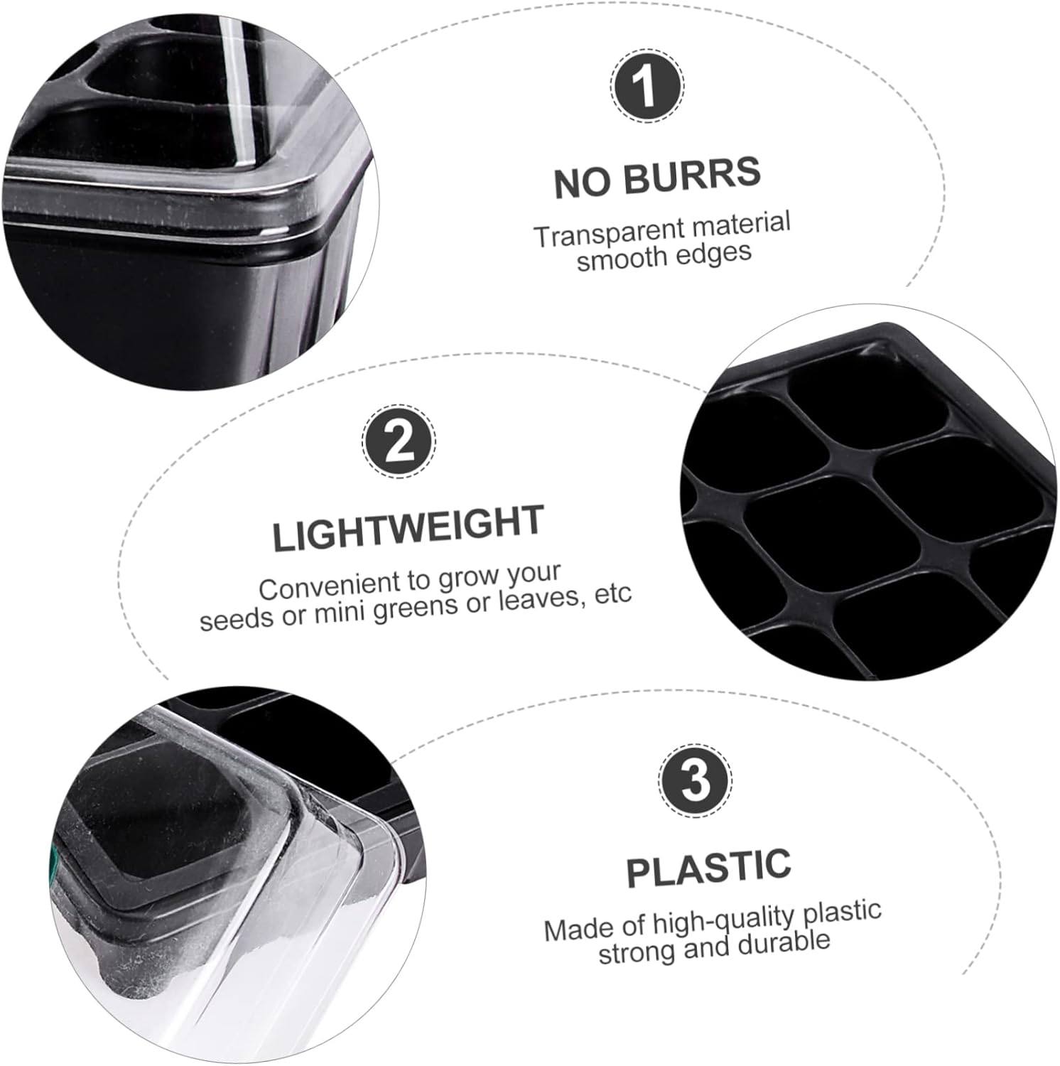 2Pcs Breathable Seedling Box Plant Sprouting Box Lids Seed Sprouting Stand for Gardening Accessory image number 2