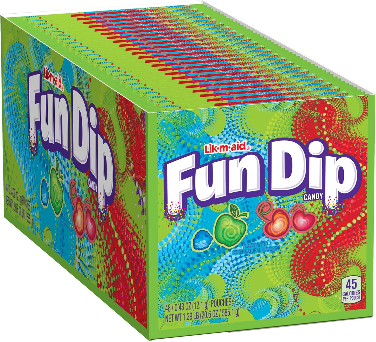 Fun Dip Razzapple Magic and Cherry Yum Diddly, 0.43 Ounce, Pack of 48 image number 6