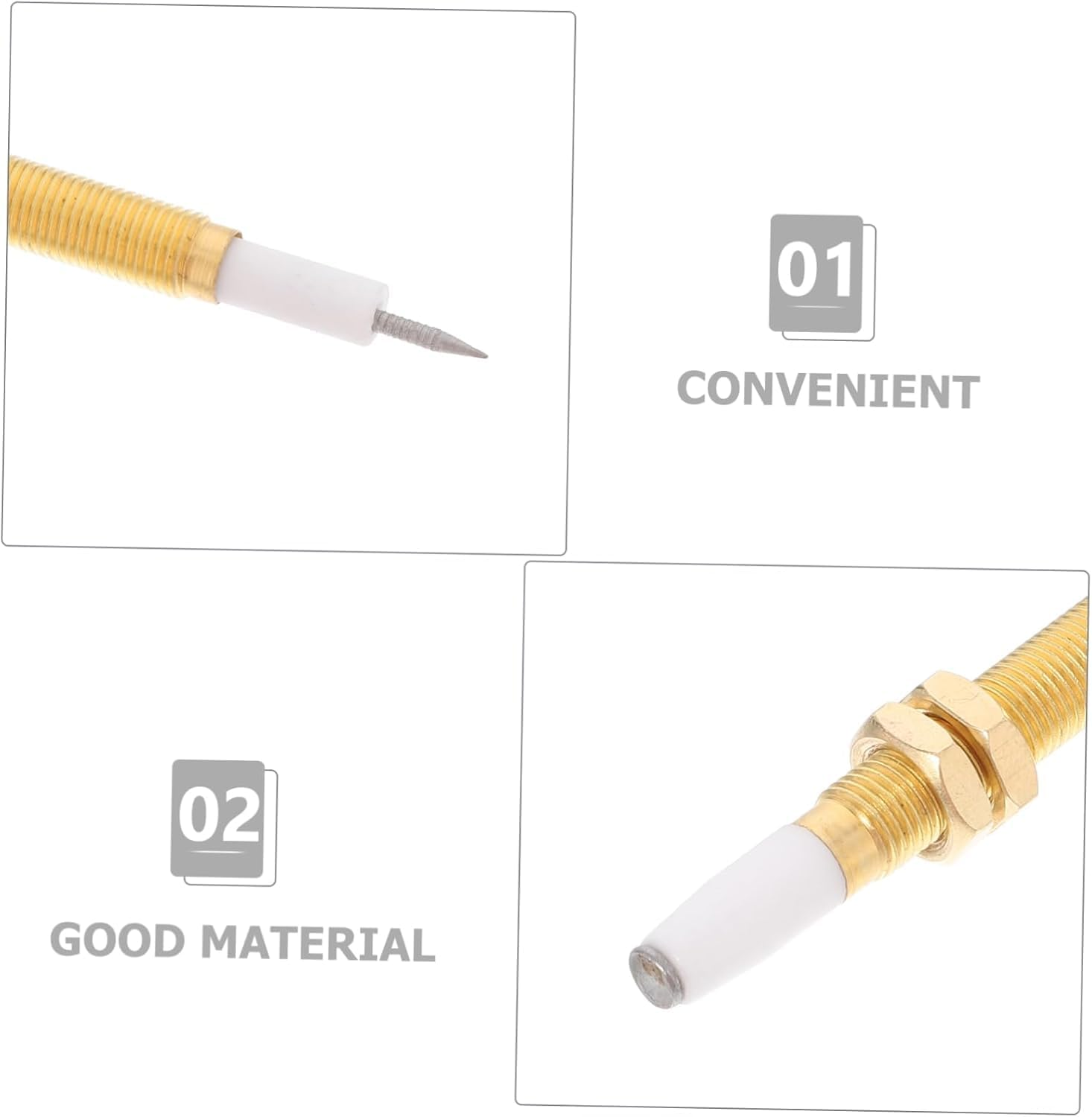 Fokmuaex 10PCS Gas Stove Ignition Needle Kit - Universal Range Igniter Sensor with Spark Electrode, Replacement Parts for Gas Stove, Furnace & Fireplace Igniters image number 2