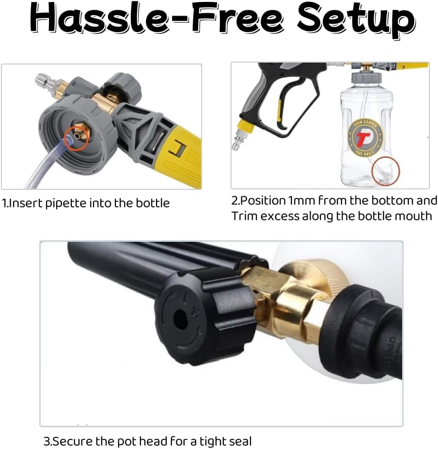 6 Pack Foam Cannon Straw Replacement,Rubber Hose,Blaster Dip Tube Parts for Pressure Washer Foam Gun,Car Wash Snow Foam Cannon Lance,Car Foam Sprayer Soap Cannon image number 1