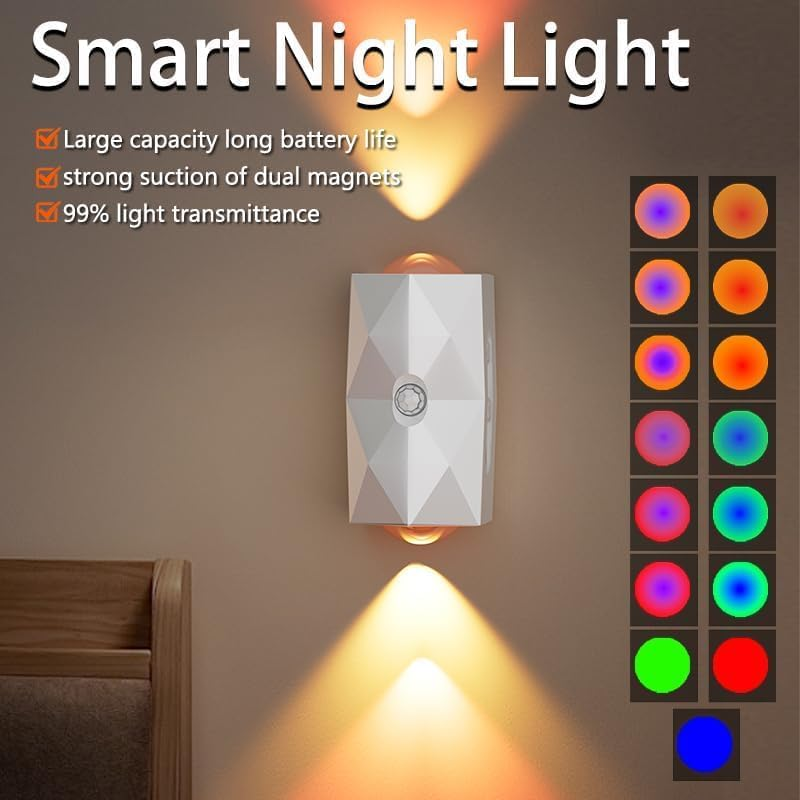 Wall Light with Motion Sensor Indoor Wireless Wall Lamp with Rechargeable Battery, up and down Wall Lighting Night Light with Magnetic Attachment for Hallway, Stairs, Kitchen, Living Room, Bedroom image number 4