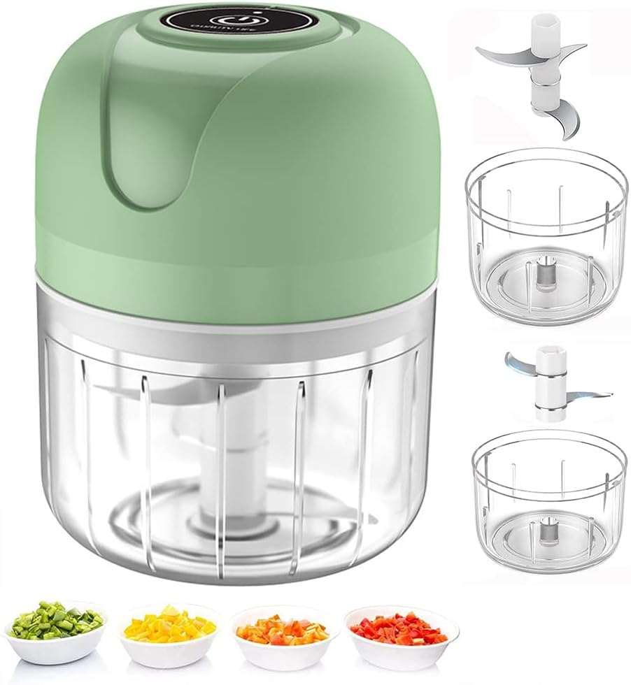 APRIME ADDA Mini Garlic Food Chopper, Electric Veggie Chopper, Grinder Masher , Portable Rechargeable Blender to Vegetable,Wireless RJ-002 RJ-002 image number 5