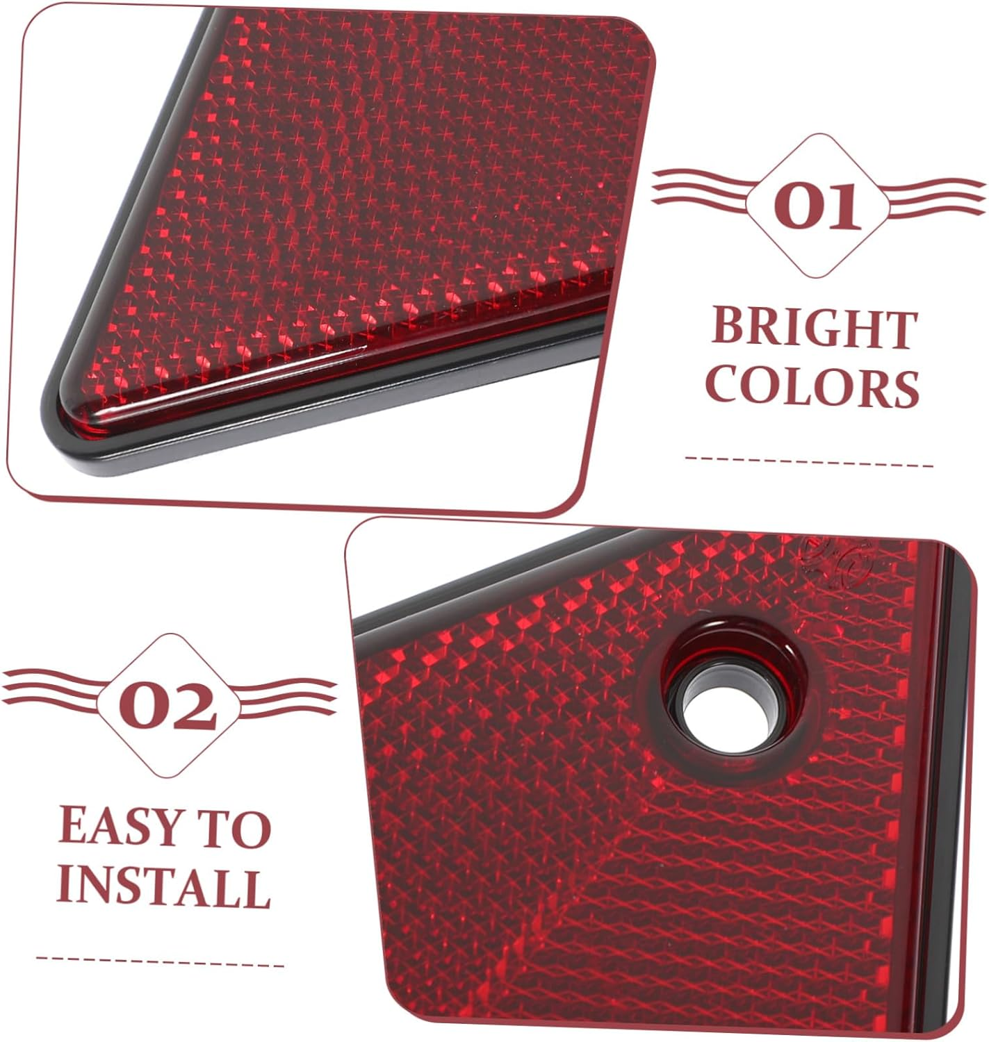 2Pcs Reflective Sign Triangle Warning Signs for Vehicle Safety Roadside Reflective Road Triangles for Car Emergency image number 1