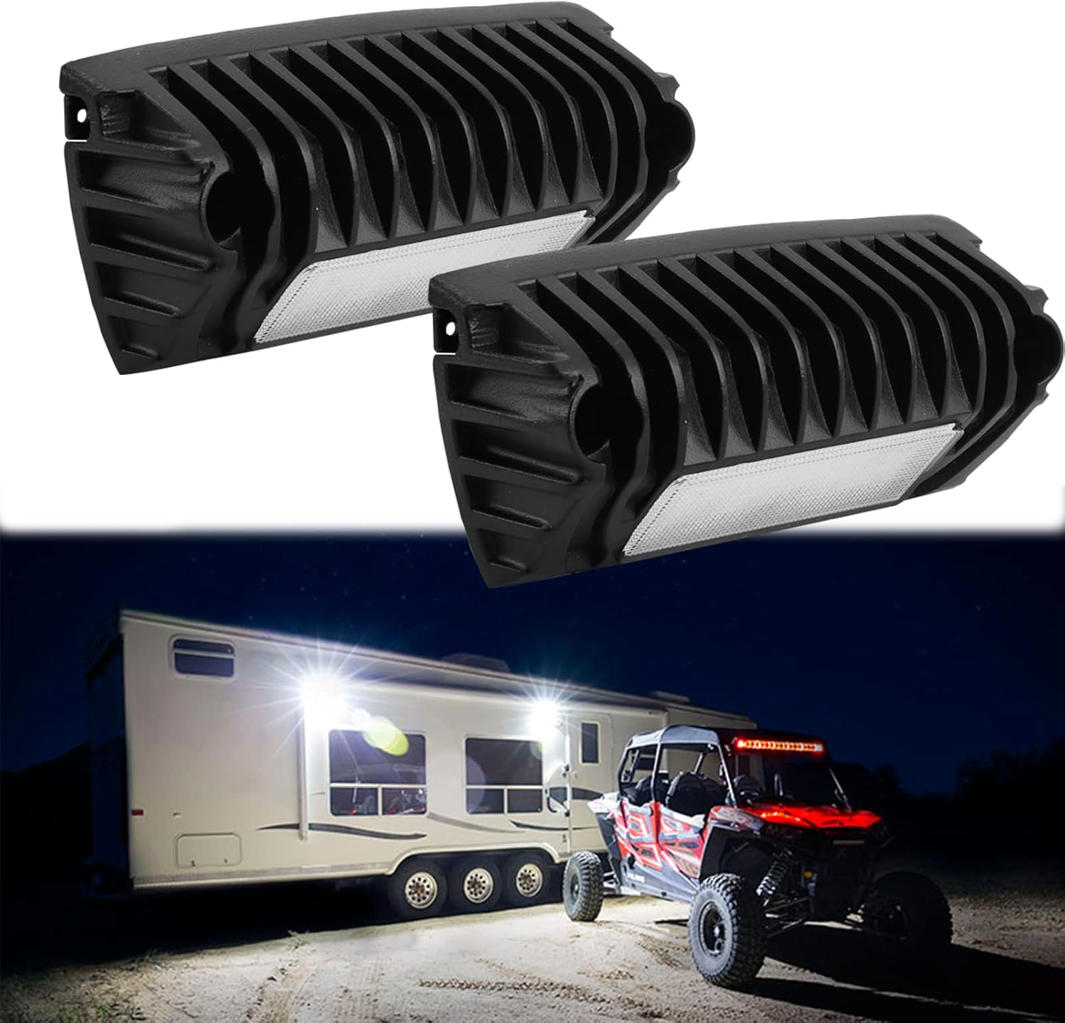Chelhead RV Exterior Lights, 12V DC Low Current Led RV Porch Light Aluminum Base Led Scene Lighting Compatible with RV Camper Trailers Porches Towing 5Th Wheels Utility Vehicles