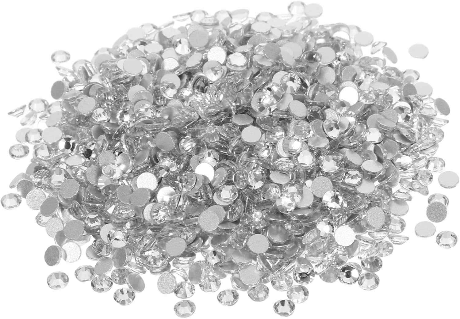 Didiseaon 1440Pcs round Flatback Glass Rhinestones Crystal Gems for DIY Crafts Clothing Shoes Nail Art Decoration image number 1