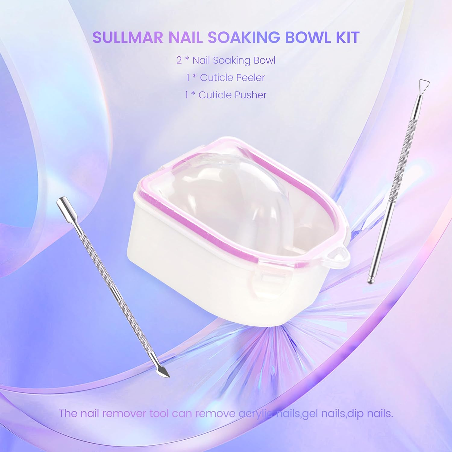 Nail Soaking Bowl (Nail Soaking Bowl 2PCS & Cuticle Pusher Set) image number 5