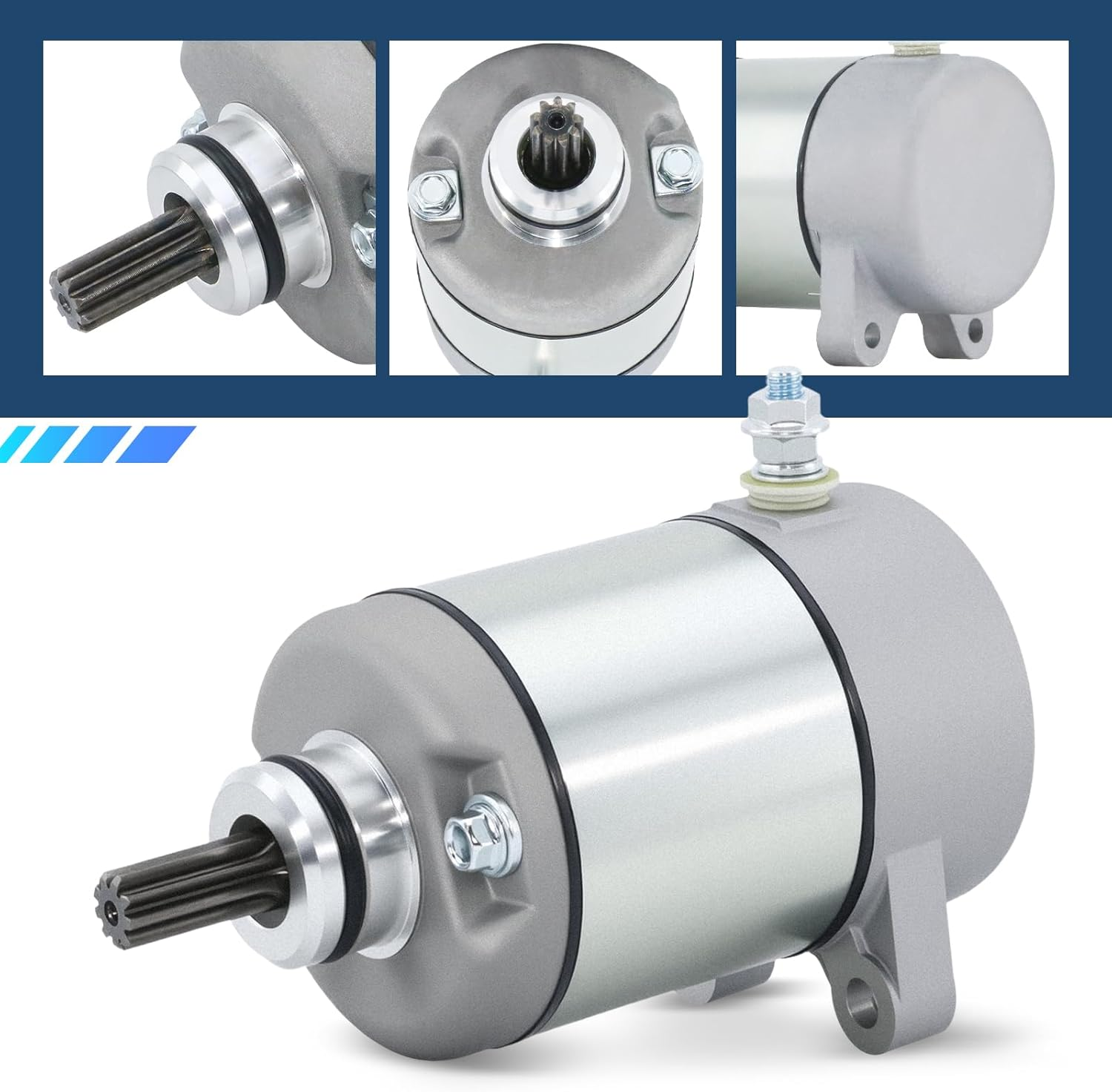 Starter New for Honda 350 Fourtrax Rancher TRX350 TRX TRX350FE TRX350FM TRX350TE TRX350TM 2000 2001 2002 2003 2004 2005 2006 18607 18607N 31200-HN5-671 31200-HN5-A81 31200-HN5-M01 SMU0215 41054038 image number 3