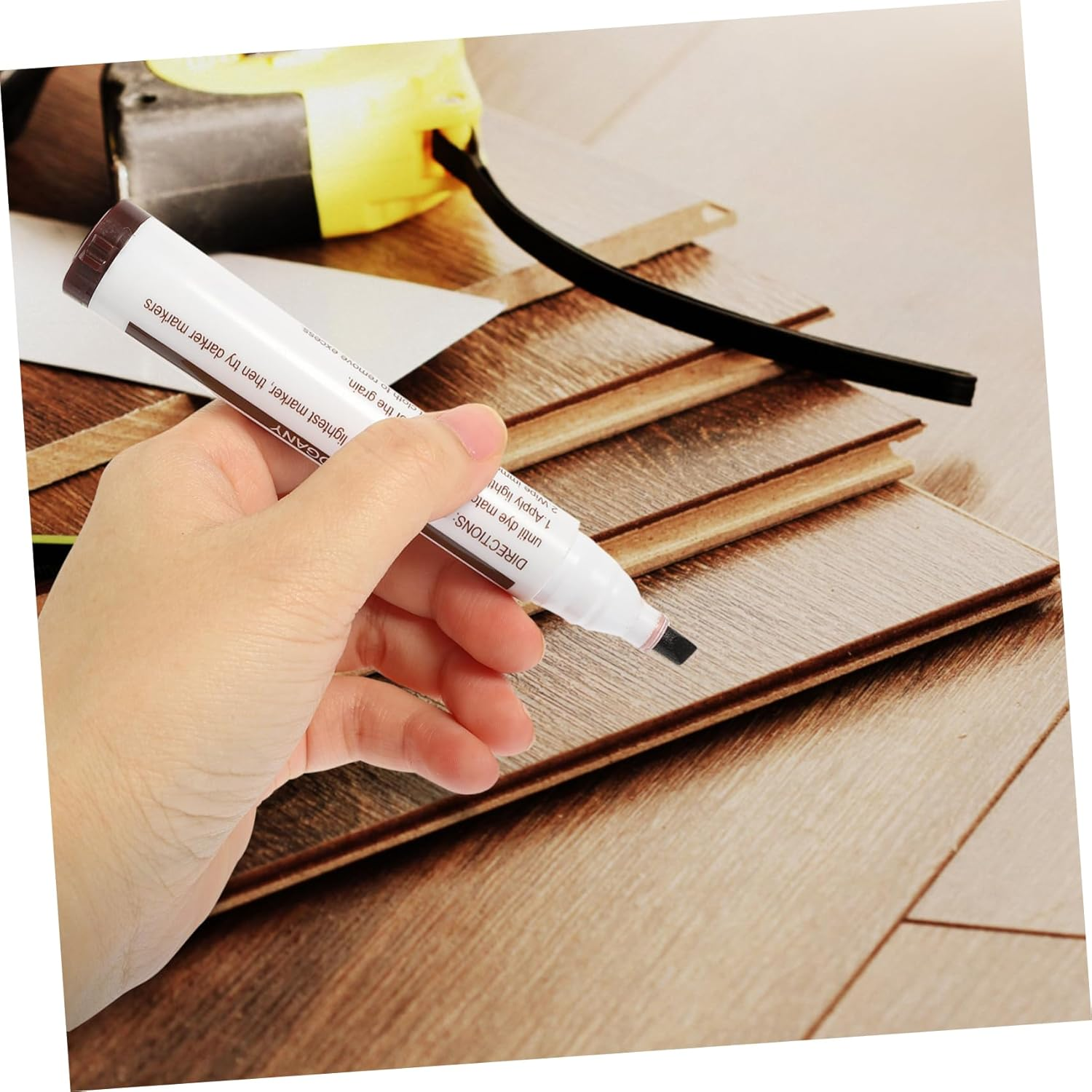 Ipetboom 10Pcs Furniture Repair Accessories Wooden Furniture Maker Painting Pen Accessories Cupboard Paint Pens Touch-Up Marker for Furniture Furniture Brush Paint Shedding image number 1