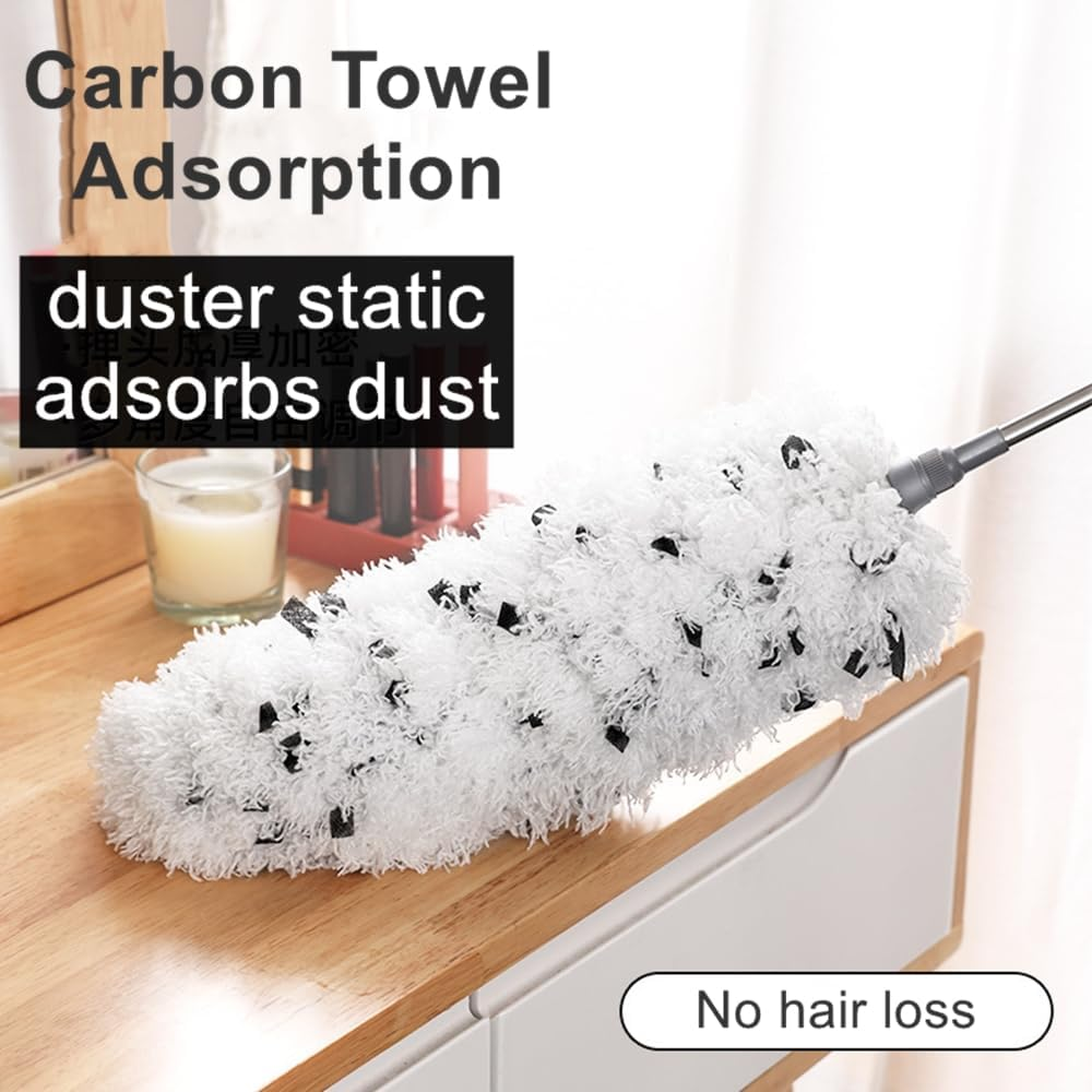 BOOMJOY Microfibre Duster with Telescopic Stainless Steel Pole Extendable Bendable Head for Home Car Duster Magic image number 1