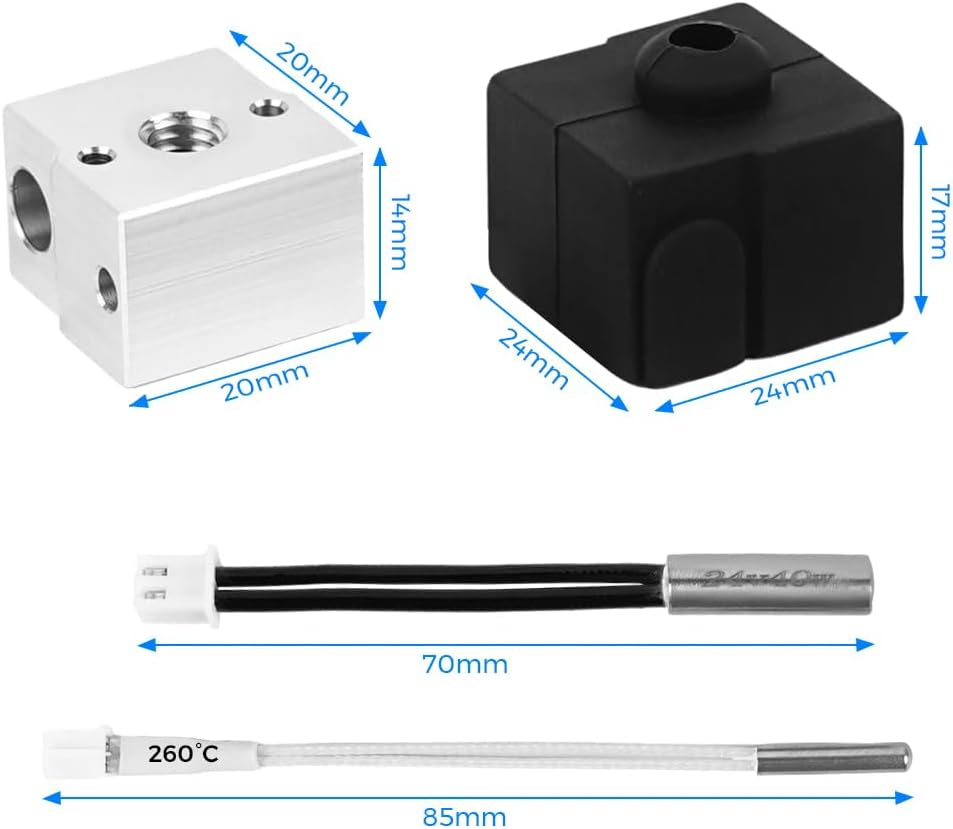 Ender 3 V3 SE Hotend Kit High Temperature Print Head,Assembled Hotend Replacement with Bimetal Heat Break 0.4Mm Brass Nozzle for Ender 3 V3 SE Printer Heating Block Kit image number 1