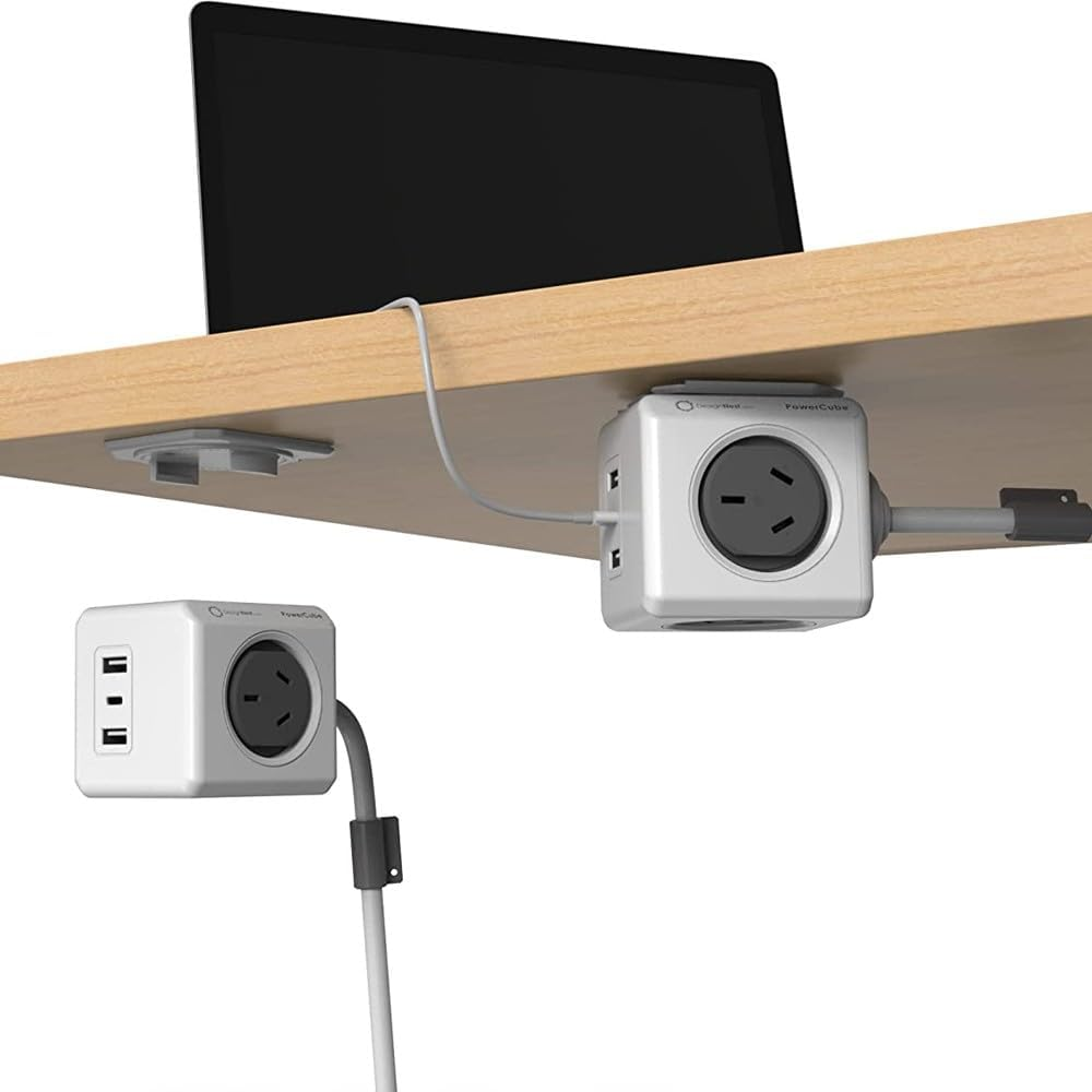 ALLOCACOC POWERCUBE Extended USB Grey- 2A+1C PD 20W 1.5M Cable image number 1