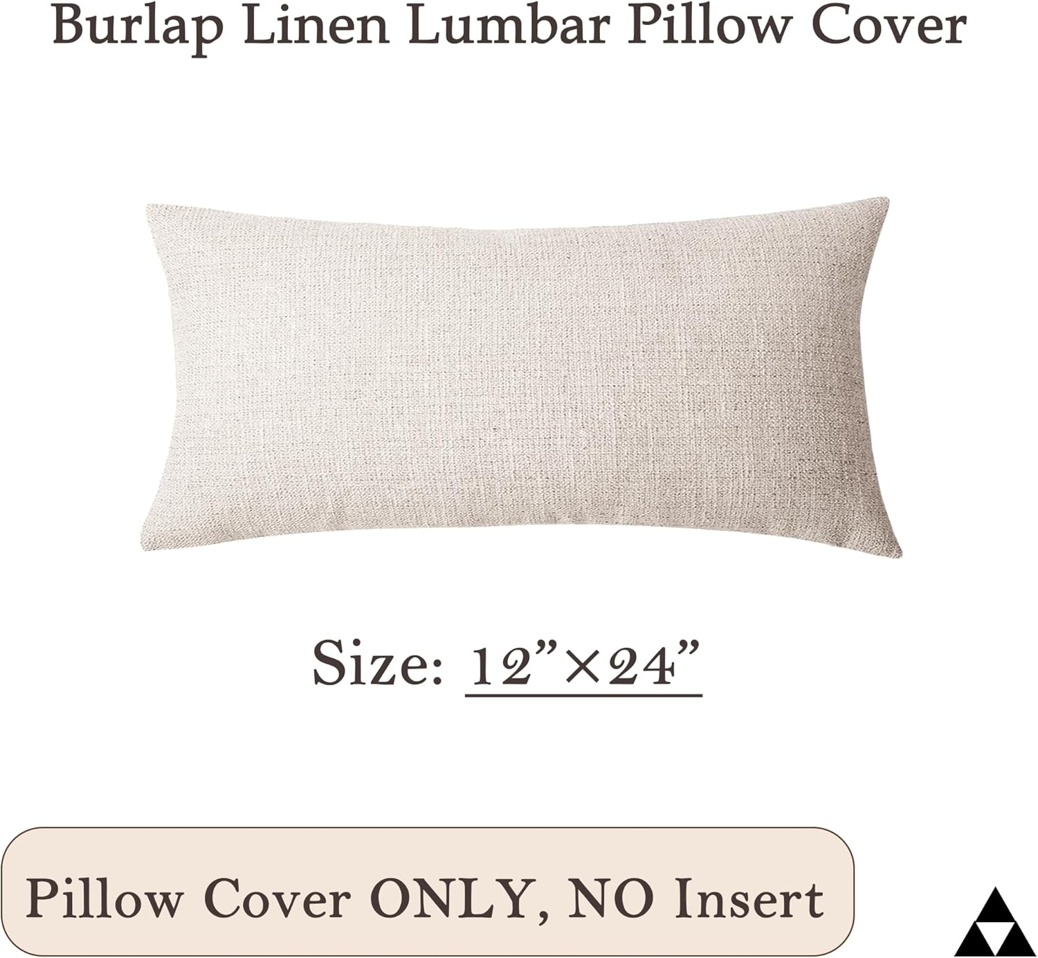 Joralion Natural Cotton Linen Throw Pillow Cover 12X24 Inch, Oatmeal Decorative Accent Pillowcase Farmhouse Cushion Case Home Decor for Couch Sofa Bed Living Room, Pack of 1 (Cover Only) image number 4