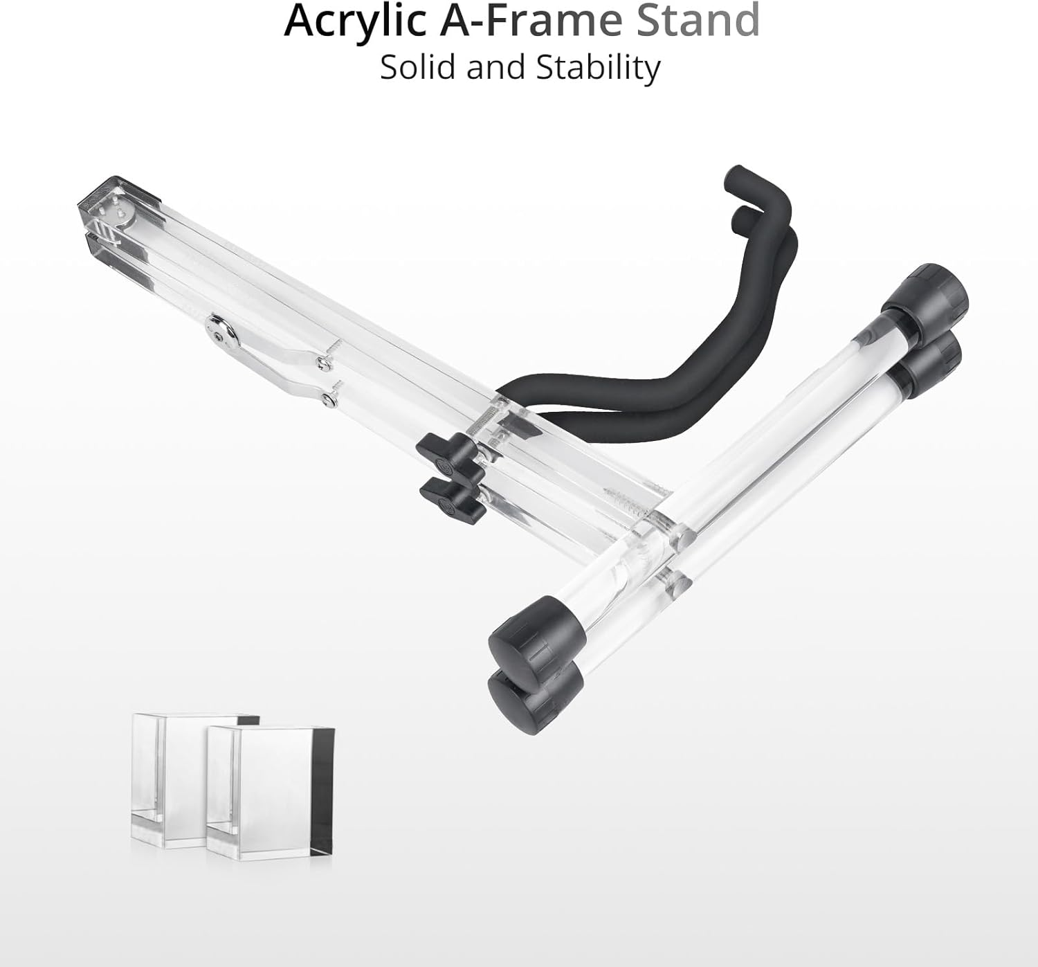 MUSO Guitar Stand,Acoustic Guitar Stand,Acrylic Classical Electric Guitar Stand,Foldable Bass Guitar Stand,Guitar Accessories (Crystal)