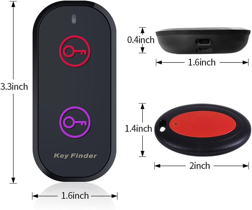 Key Finder,Chlovoe Item Finders & Trackers 131Ft Range Remote Finders with Sound, Wireless Wallet Finders Locator Tag for Finding Key Remote Wallet Pet Phone Glasses