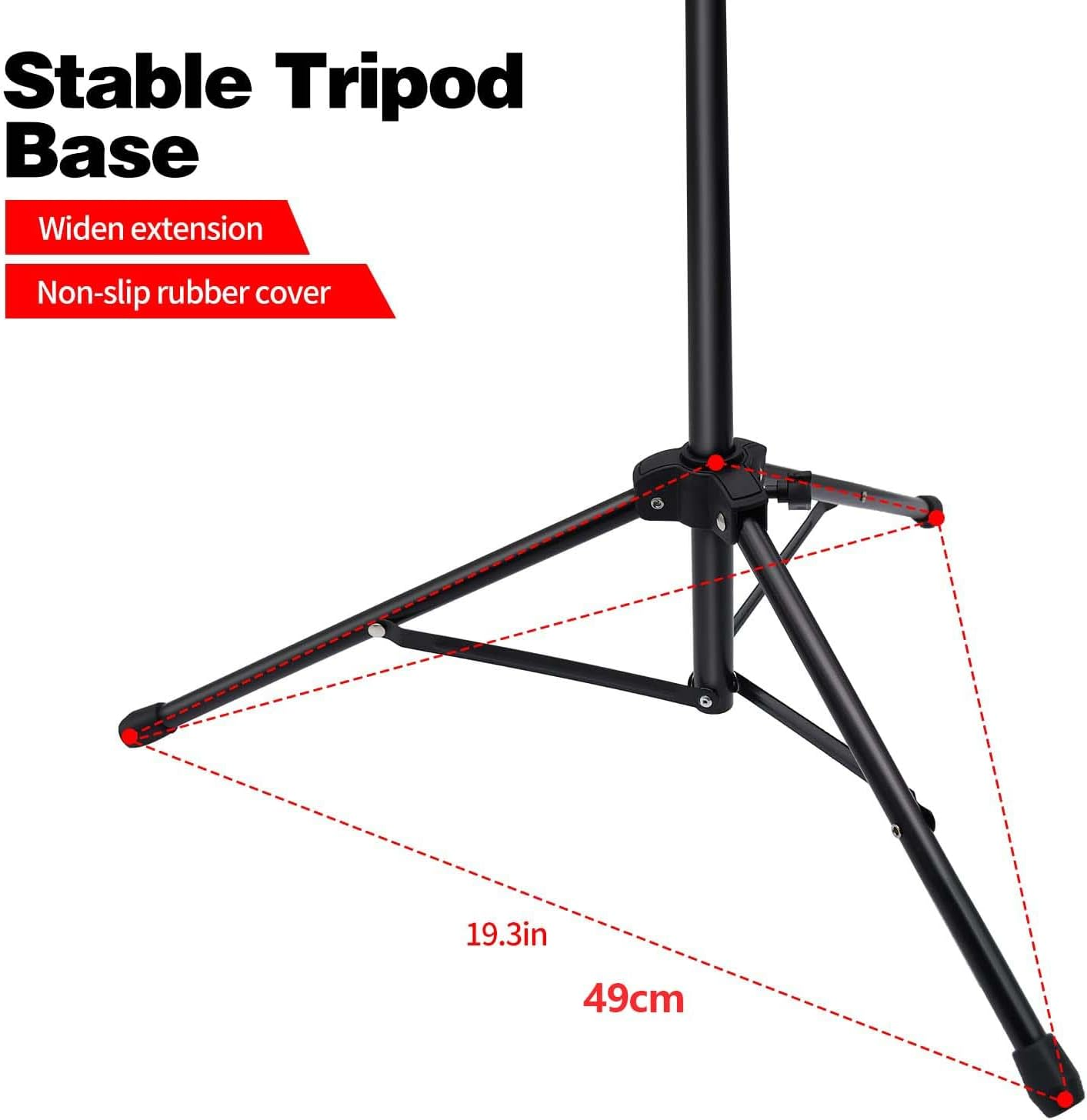 Adjustable Music Stand with Carrying Bag, 70.0-134CM Height Range, Black Metal Construction, Portable Sheet Music Holder image number 5
