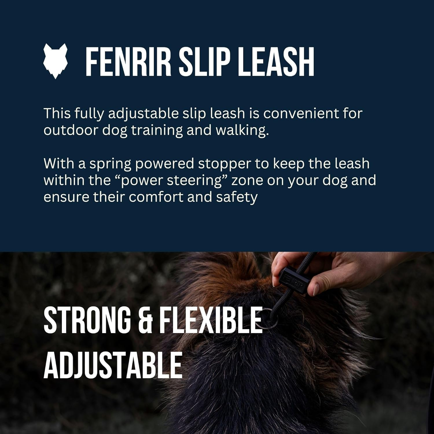 Fenrir Slip Leash 1.4M Professional Dog Training Lead to Stop Pulling, Perfect for Walks, Easy to Use, Spring Loaded Stopper, Light Weight and Durable image number 6