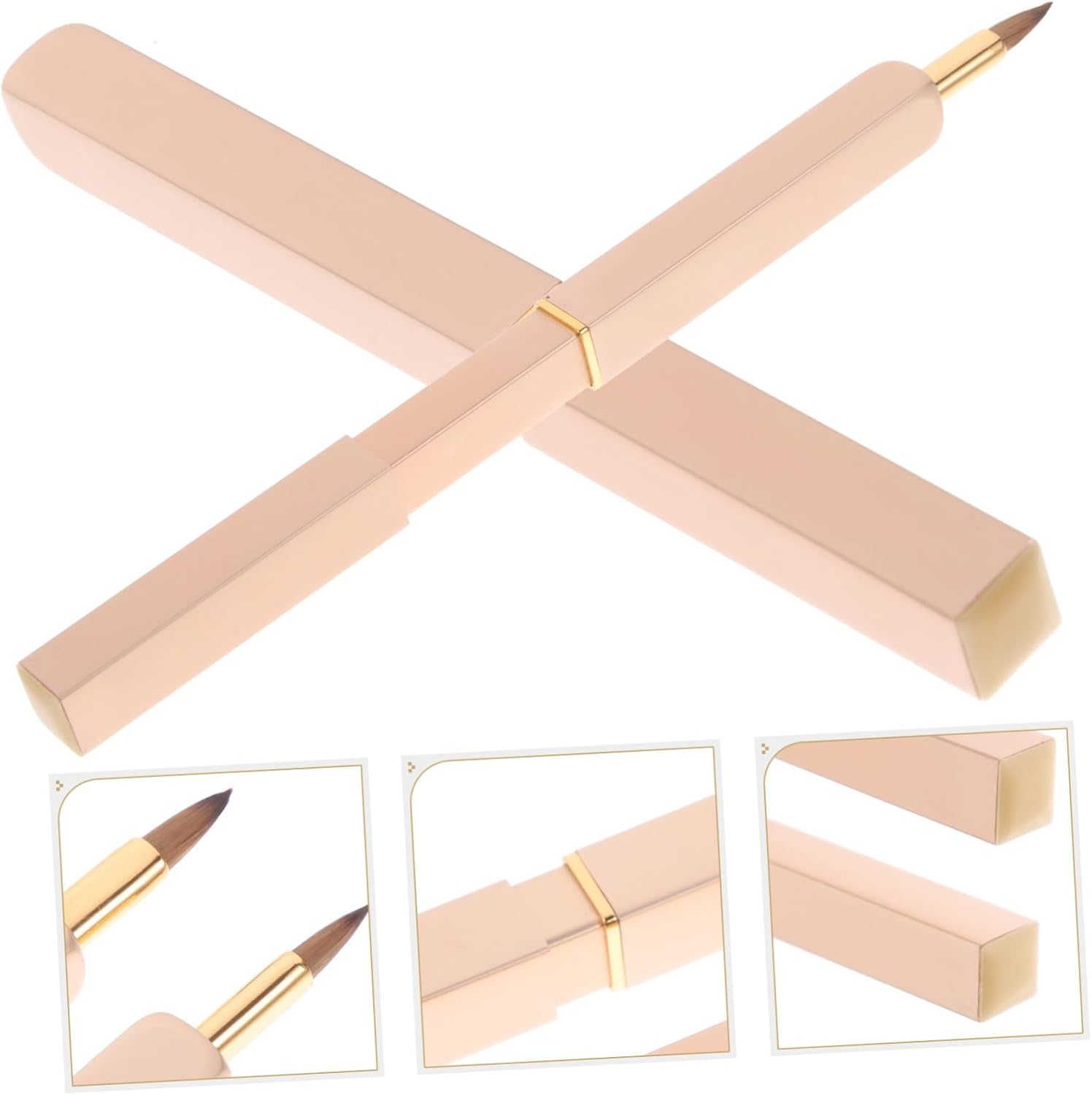 Ipetboom 2Pcs Telescopic Lip Brush Retractable Nylon Lipstick Applicator Makeup Tool for Lip Brushes for Travel and Everyday Use