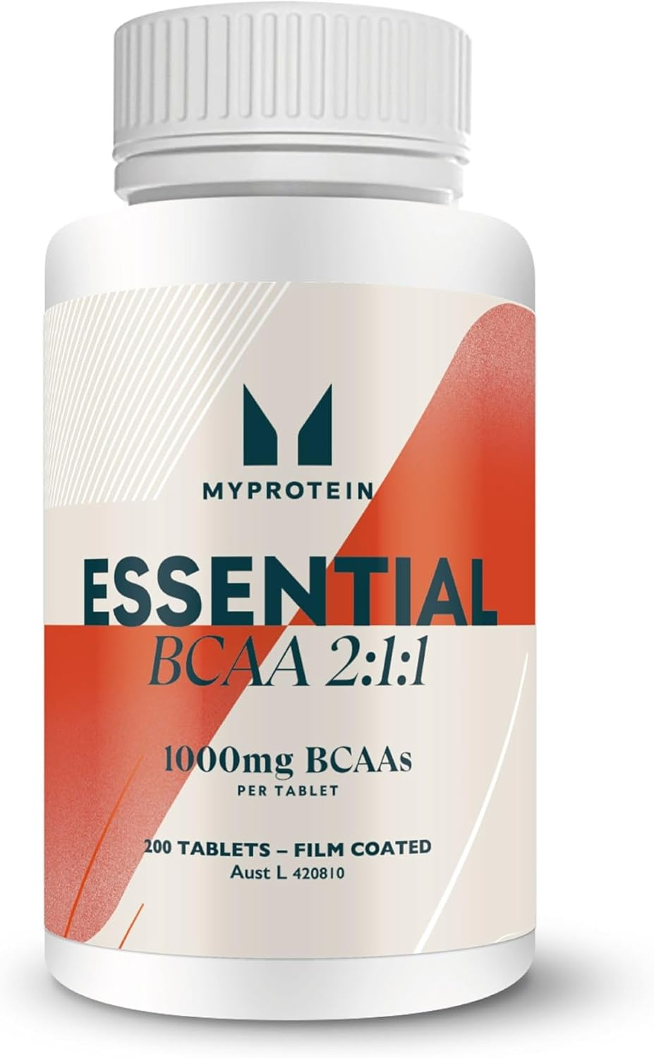 Myprotein BCAA Tablets | Essential Amino Acid Supplement with 2:1:1 Ratio of Leucine Isoleucine Valine | Supports Muscle Growth & Recovery | High-Strength Formula | 200 Tablets