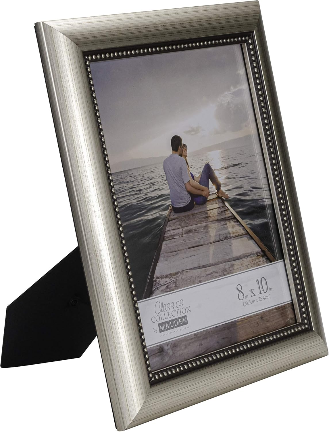 Malden International Designs 8X10 Beaded Picture Frame Champagne Finish, 2306-80 image number 4
