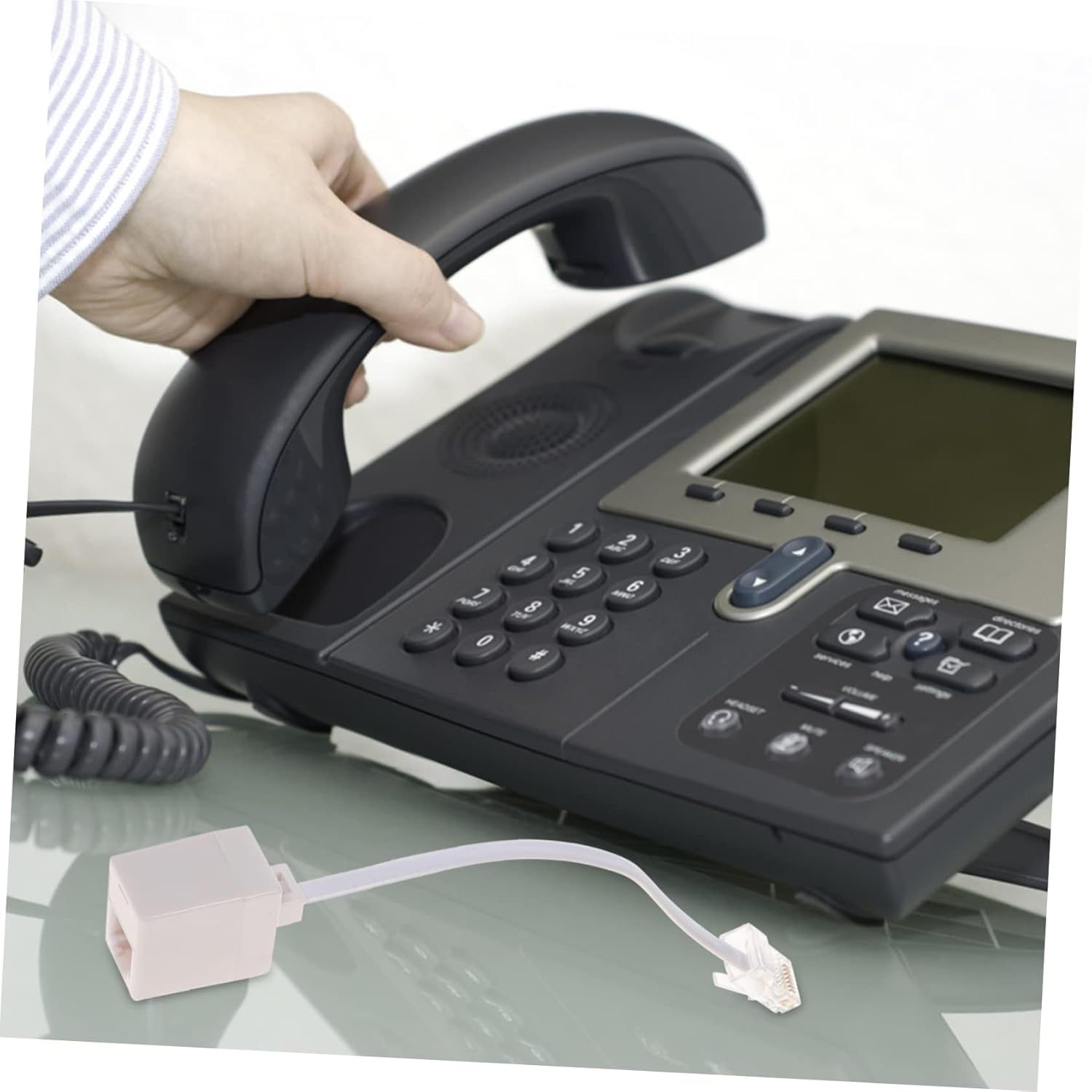 DOITOOL 8Pcs Adapter Telephone to Ethernet Adapter Phone to Ethernet Cable for High Speed Cable Use image number 6