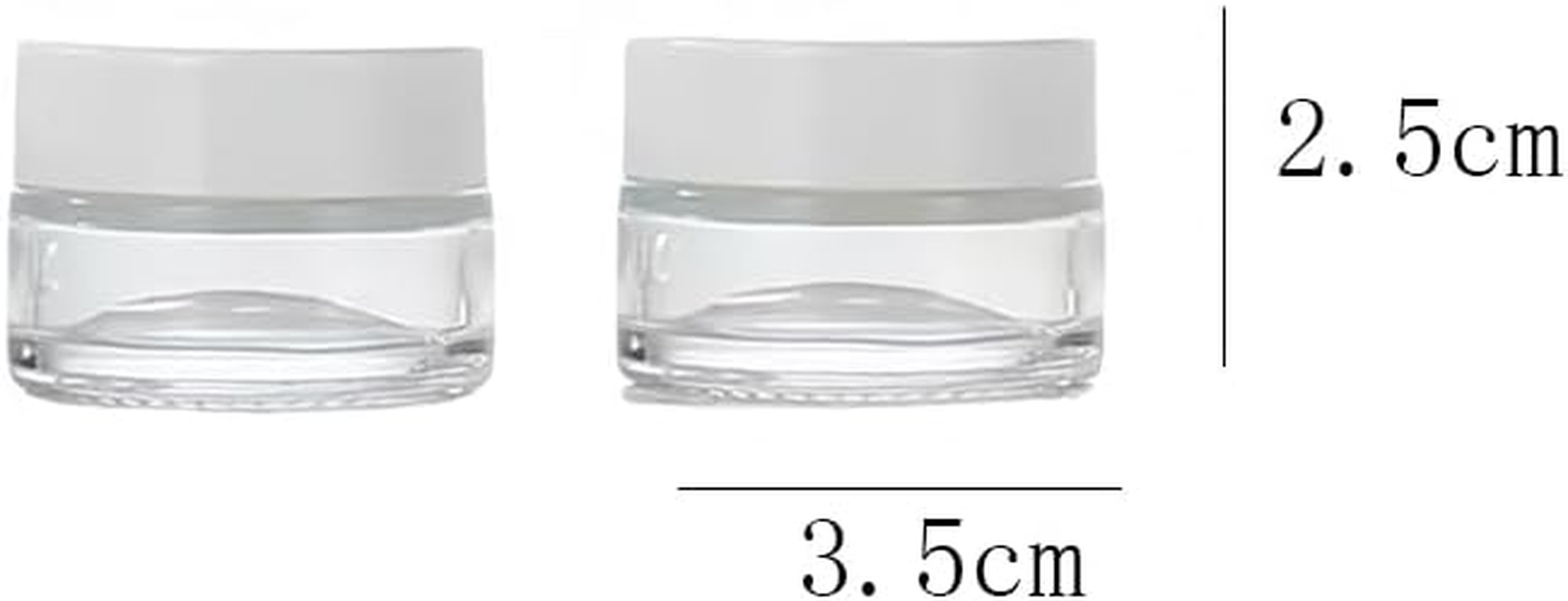 9 Packs 5G Small Glass Jars with Lids and Inner Liners,Clear White Cream Jar Cosmetic Container Storage Jars,Refillable Travel Jars for Lip Balm Eye Cream,Lotion,Toners,Eyeshadow - Black image number 5