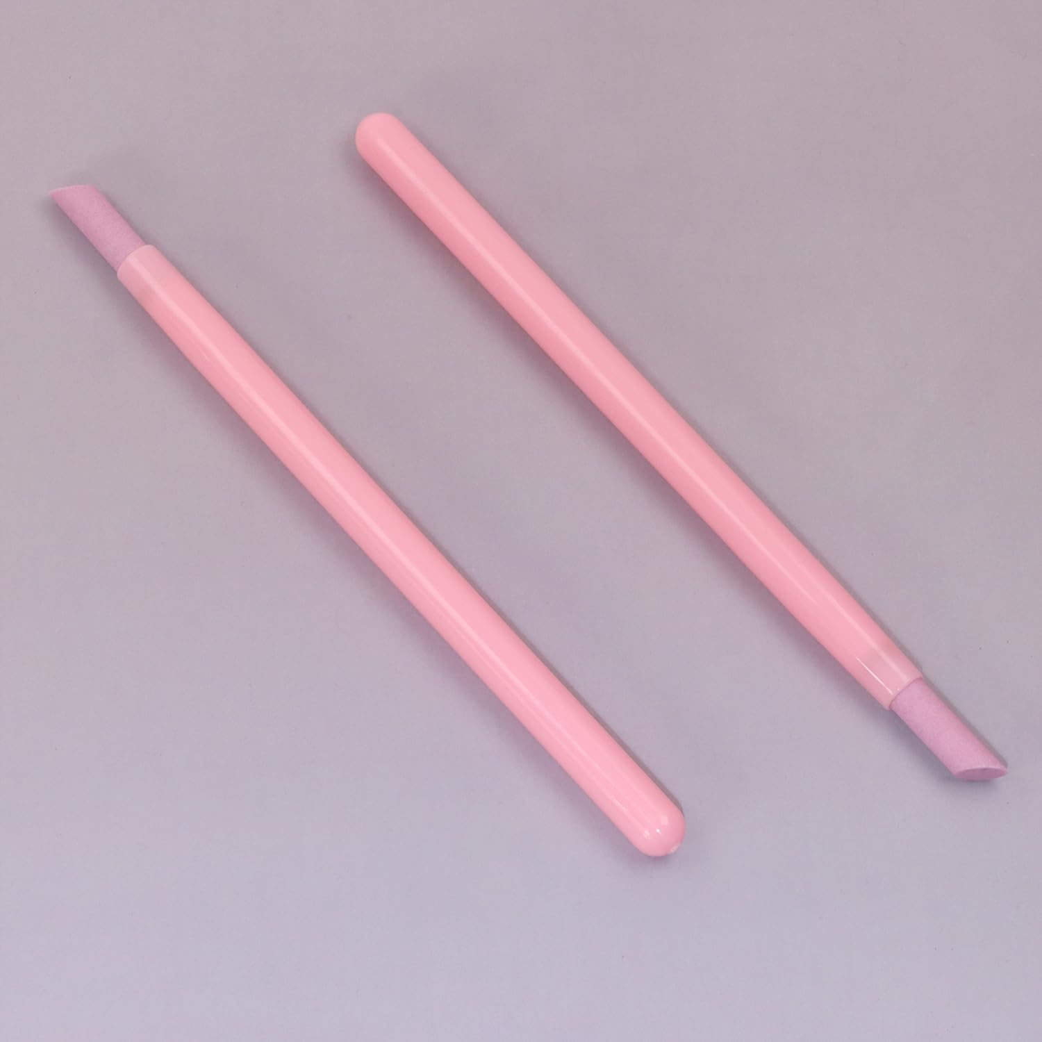 ONLYKXY 10Pcs Pumice Stone Nail Cuticle Pushers Plastic Handle Trimmer Cleaning Cuticle Remover Stick Nail File Art Manicure Pedicure Tools for Nails Cuticles Fingernail Care (Pink) - Pink image number 5