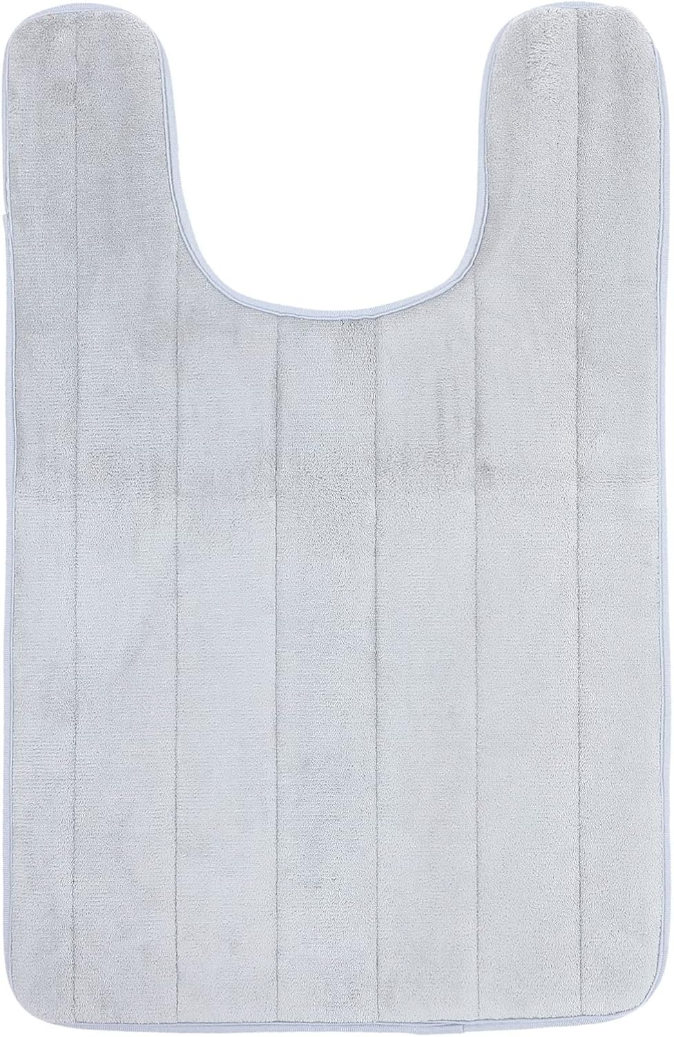 Luxshiny Bathroom Mat U-Shaped Design Toilet Rug Bathroom Toilet Mat Anti-Slip Bathroom Mat Suitable for Bathroom Floors Bathtub and Shower Cubicles（Blue）