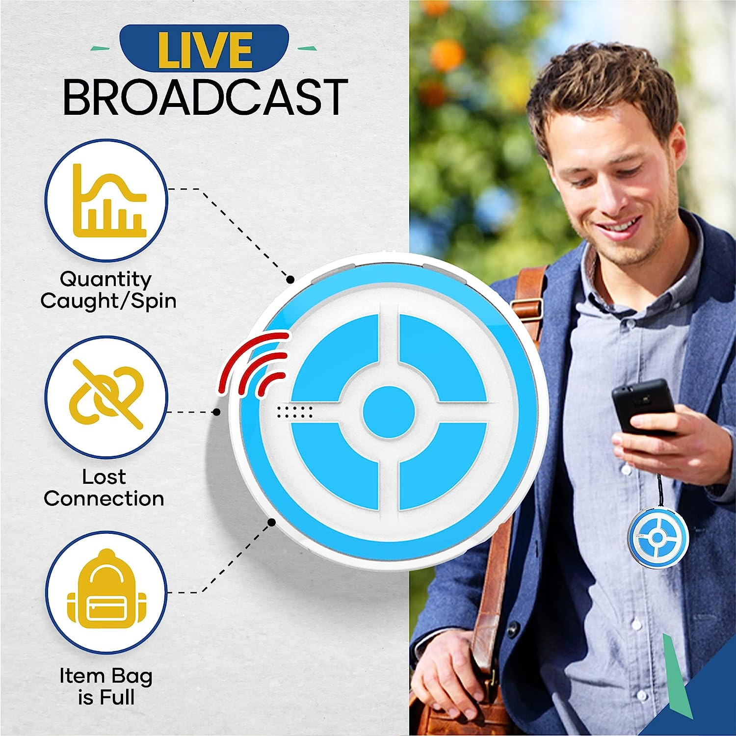 Megacom Duomon Ver2022 Auto Catcher for Go plus - Compact Accessory with Auto Catch, Voice Notifications - Faster Bluetooth for Pocket Game - Long-Lasting Battery, Stable Connection (Black)