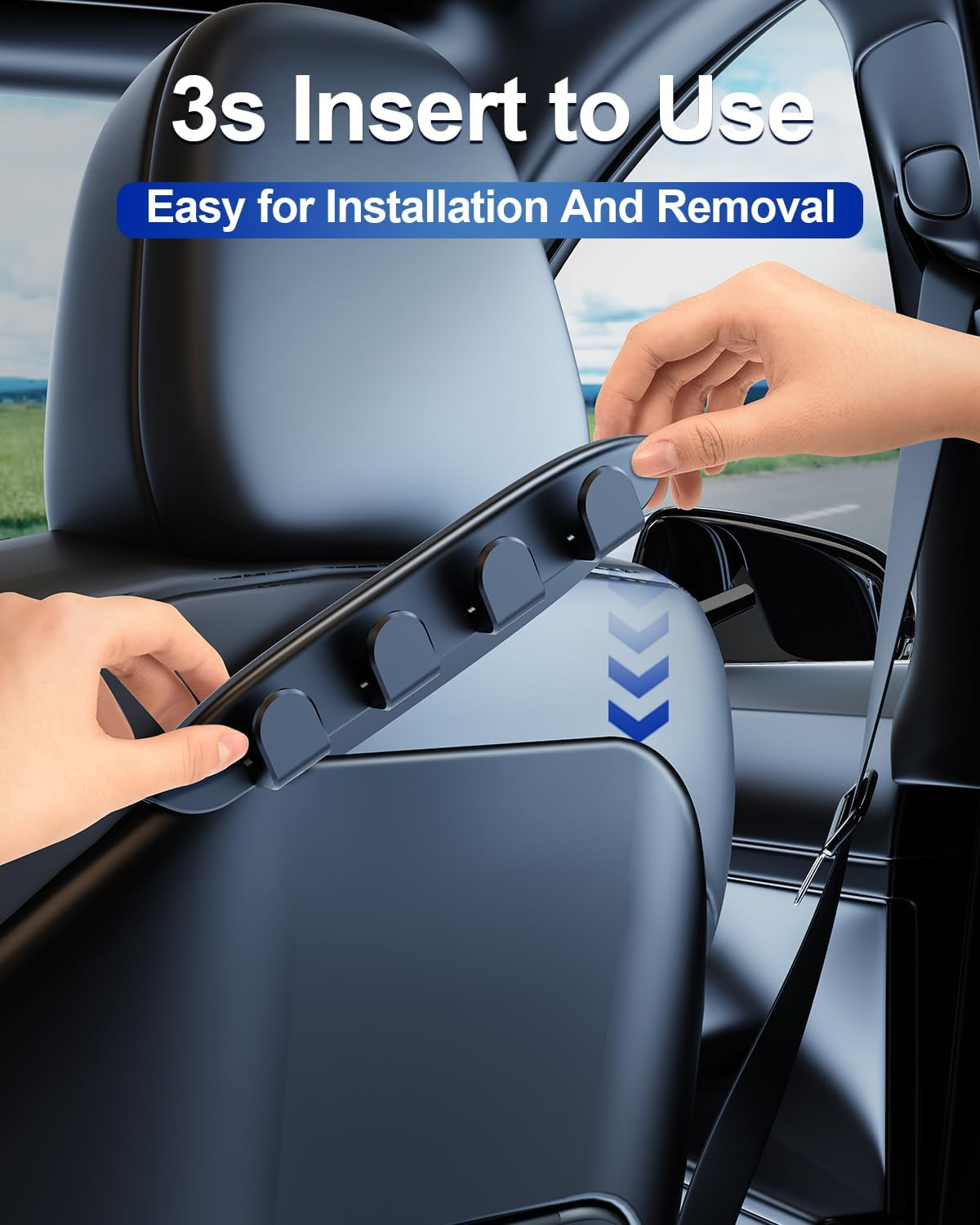 2 Pack Car Seat Hooks for Tesla Model Y(Juniper) Model 3(Highland) Accessories 2026 2025 2024 2023 2022 2021, Purse Hanger Automotive Seat Back Organizers for Bags, Handbag Backpack Grocery