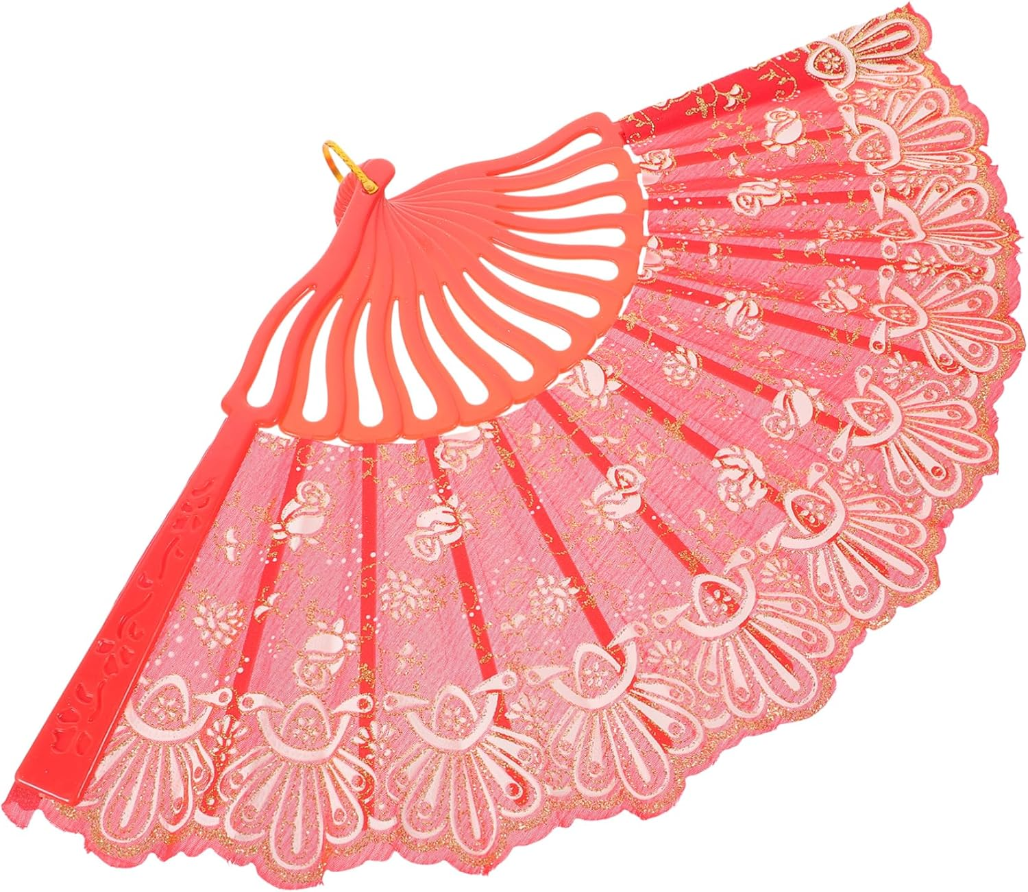 Folding Fan Vintage Handheld Retro Fan for Dance Cosplay Wedding Portable Decorative Accessory for Stage Performance and Events Chinese Style Design image number 4