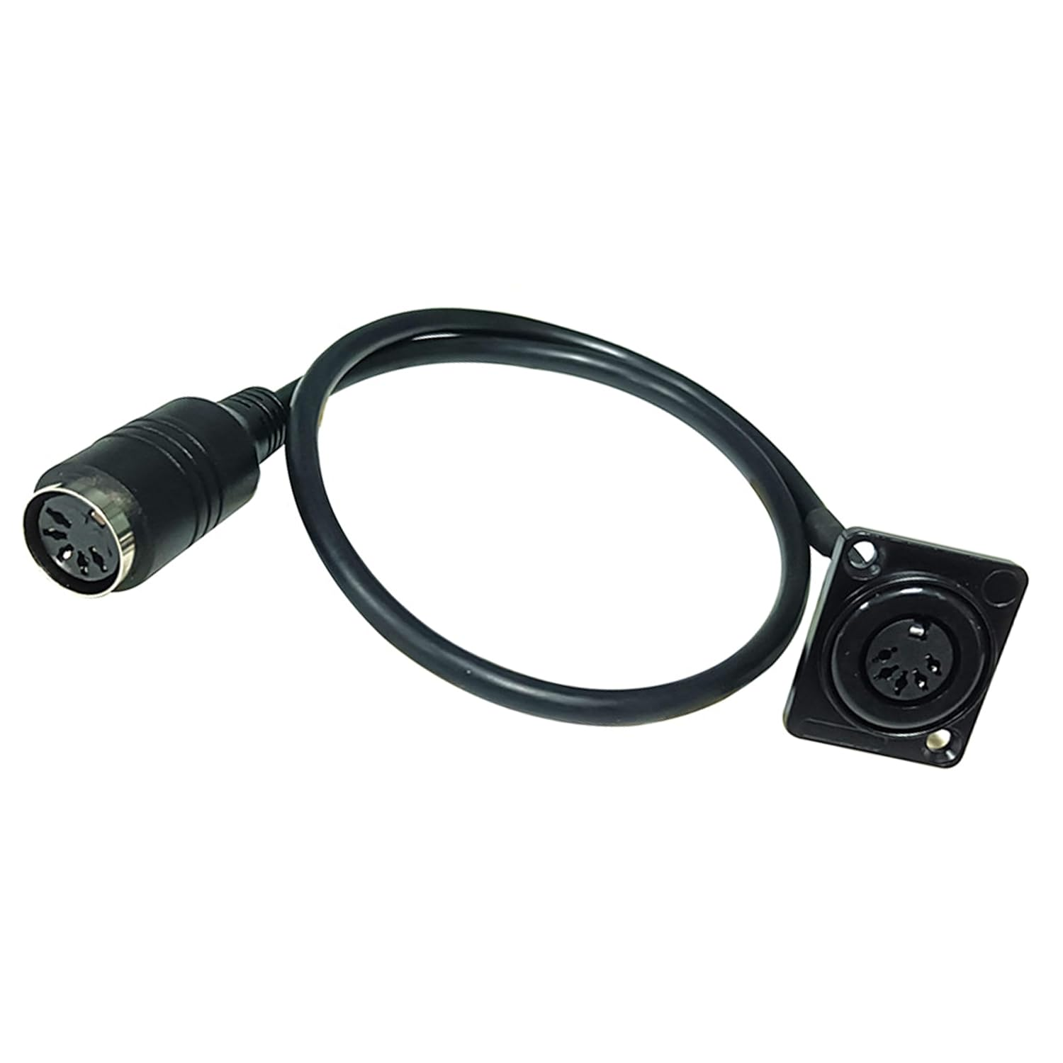 D-Type DIN 5 PIN MIDI Cable Female to Female Extension Cord Panel Mount 5 PIN Female Audio Adapter Cable,Digital Conference Room Audio for Keyboard Synth,Midi Guitar and Other Music Gear image number 2