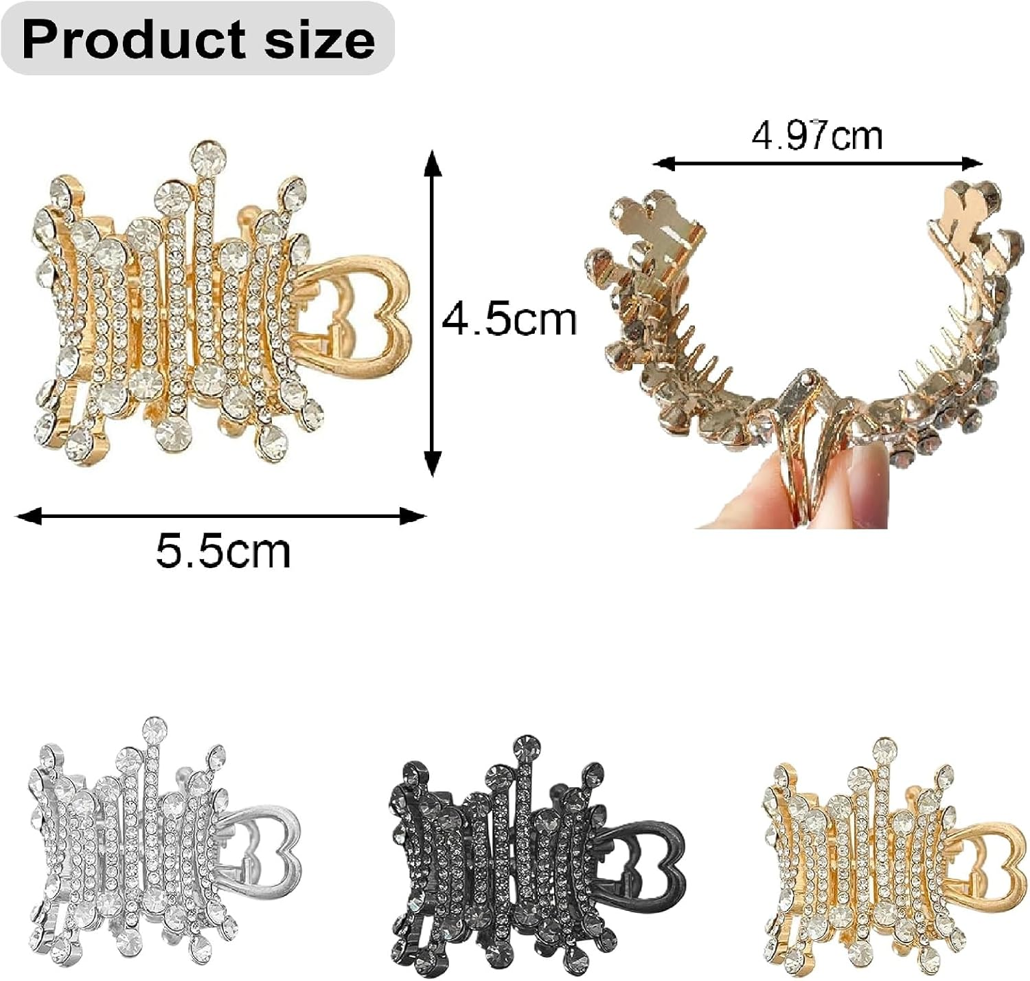 Xiciki High Ponytail Holder, Women'S Hair Clips for Thick Hair, Non-Slip Metal Hair Clip for High Ponytail Clips, Hair Clip for Ponytail, Ideal for Everyday Use and Sports image number 5