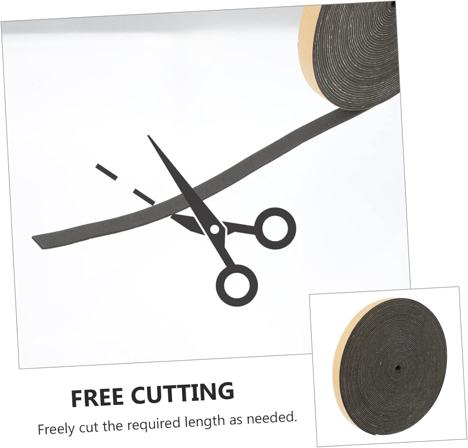 Milisten 1Roll Speaker Sealing Tape Foam Adhesive for Soundproofing Air Leak Prevention Vibration Reduction for Car Home Speakers image number 2